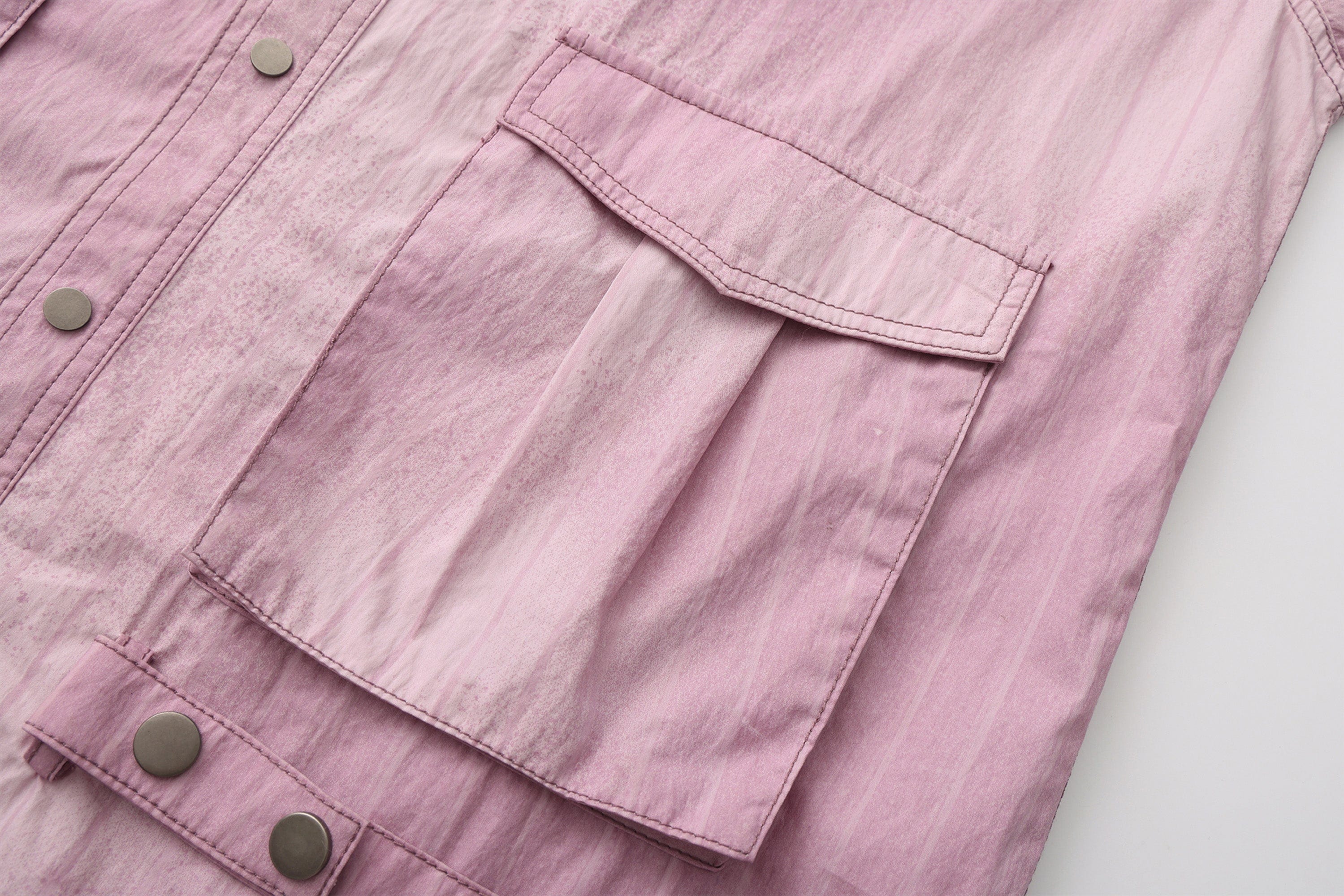 VANN VALRENCE Washed Multi-Pocket Striped Utility Shirt, premium urban and streetwear designers apparel on PROJECTISR.com, VANN VALRENCE