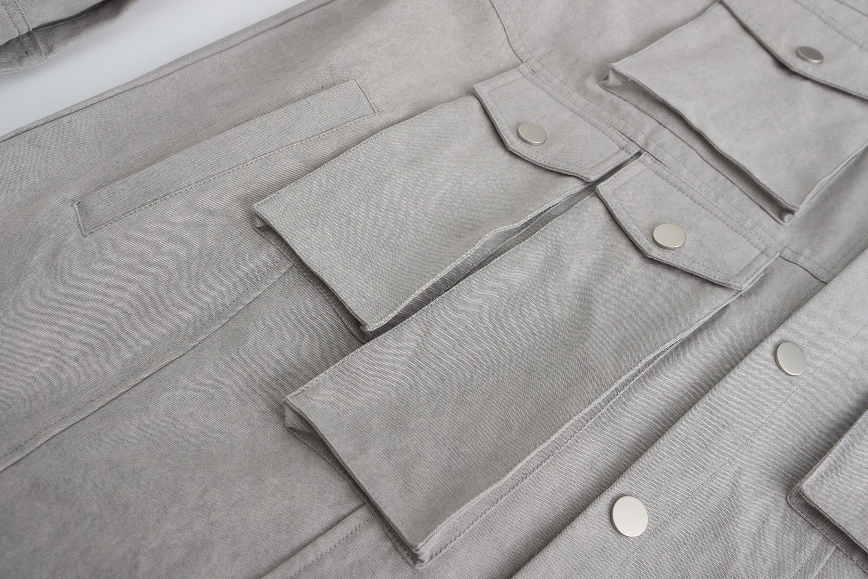 VANN VALRENCE Utility Washed Multi-Pocket Shirt Jacket, premium urban and streetwear designers apparel on PROJECTISR.com, VANN VALRENCE