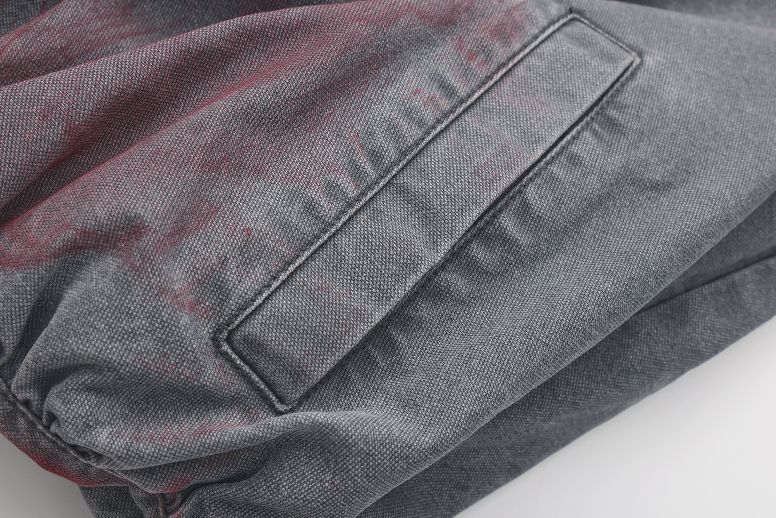 VANN VALRENCE Washed Distressed Multi-Pocket Utility Denim Jacket