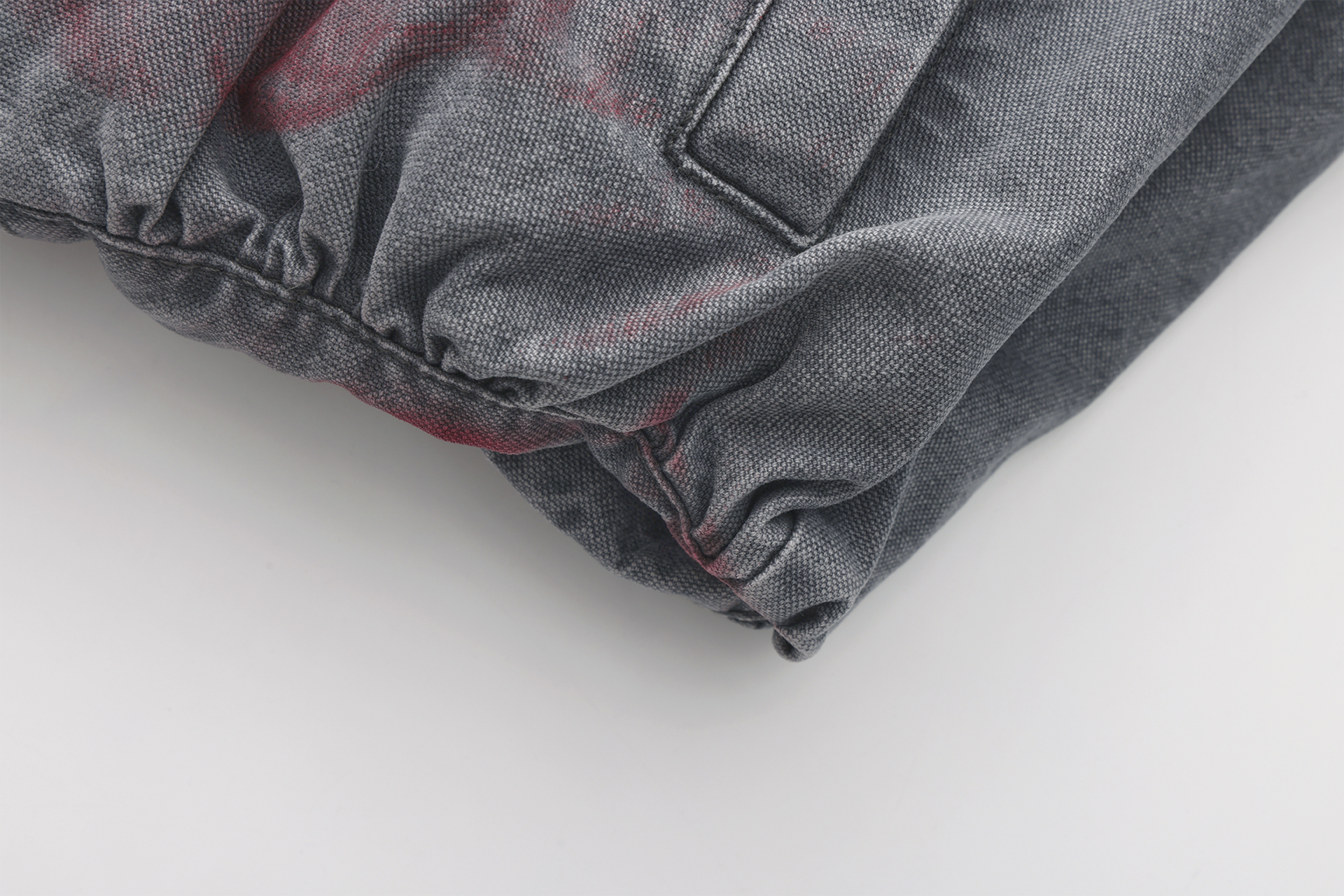 VANN VALRENCE Washed Distressed Multi-Pocket Utility Denim Jacket