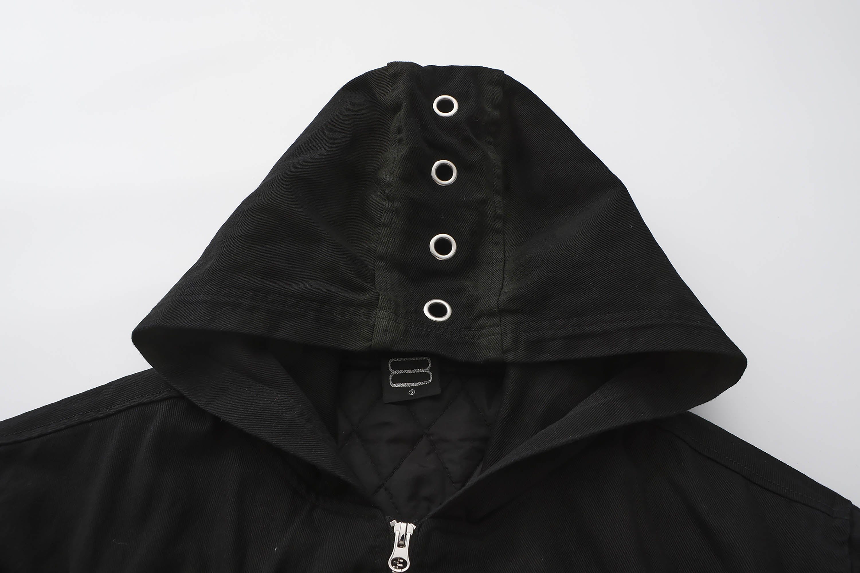 BLACK8MOB Wrinkled Tie-Dye Zip-Up Hoodie, premium urban and streetwear designers apparel on PROJECTISR.com, BLACK8MOB