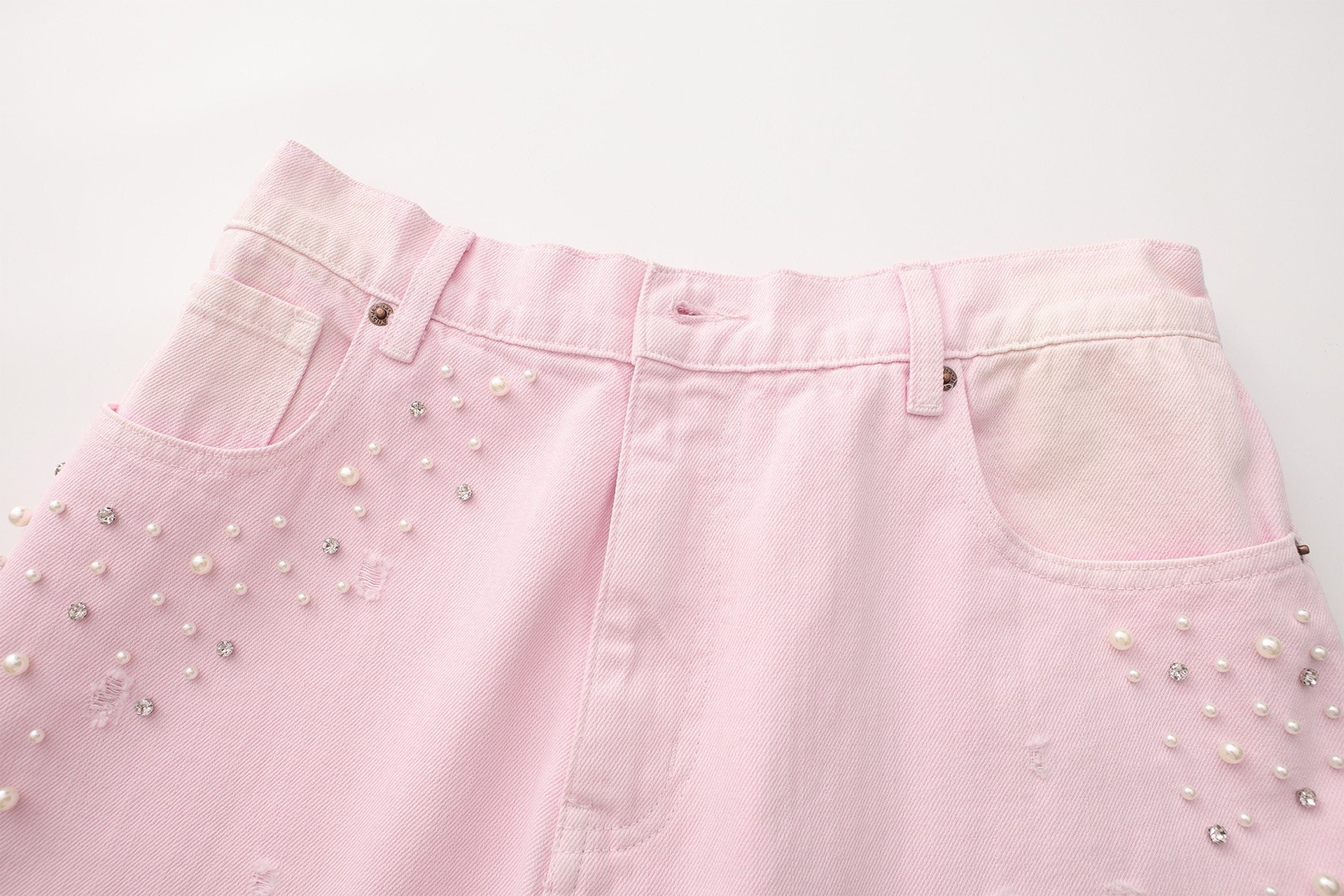 VANN VALRENCE Washed Beaded Double-Knee Trousers, premium urban and streetwear designers apparel on PROJECTISR.com, VANN VALRENCE