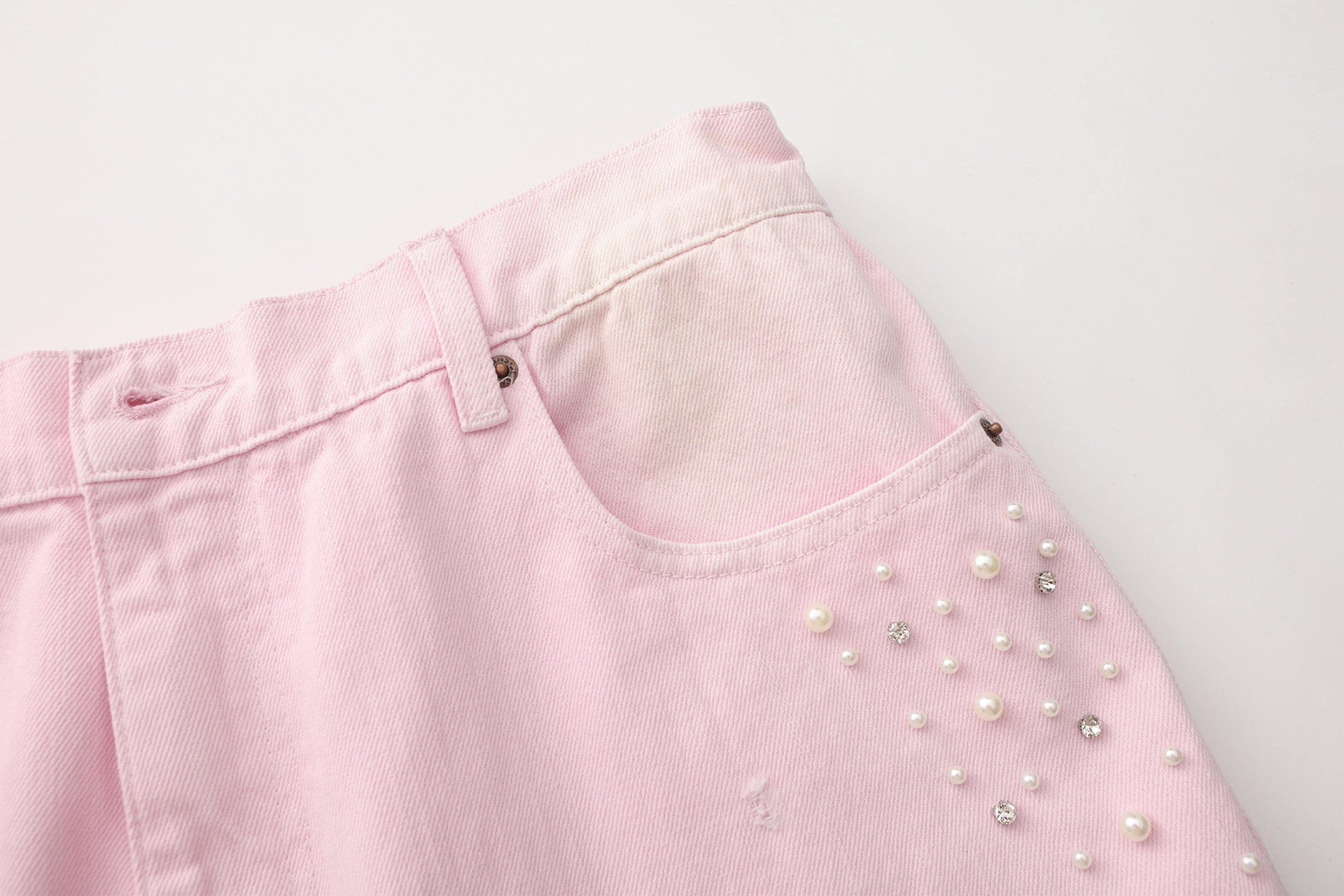 VANN VALRENCE Washed Beaded Double-Knee Trousers, premium urban and streetwear designers apparel on PROJECTISR.com, VANN VALRENCE