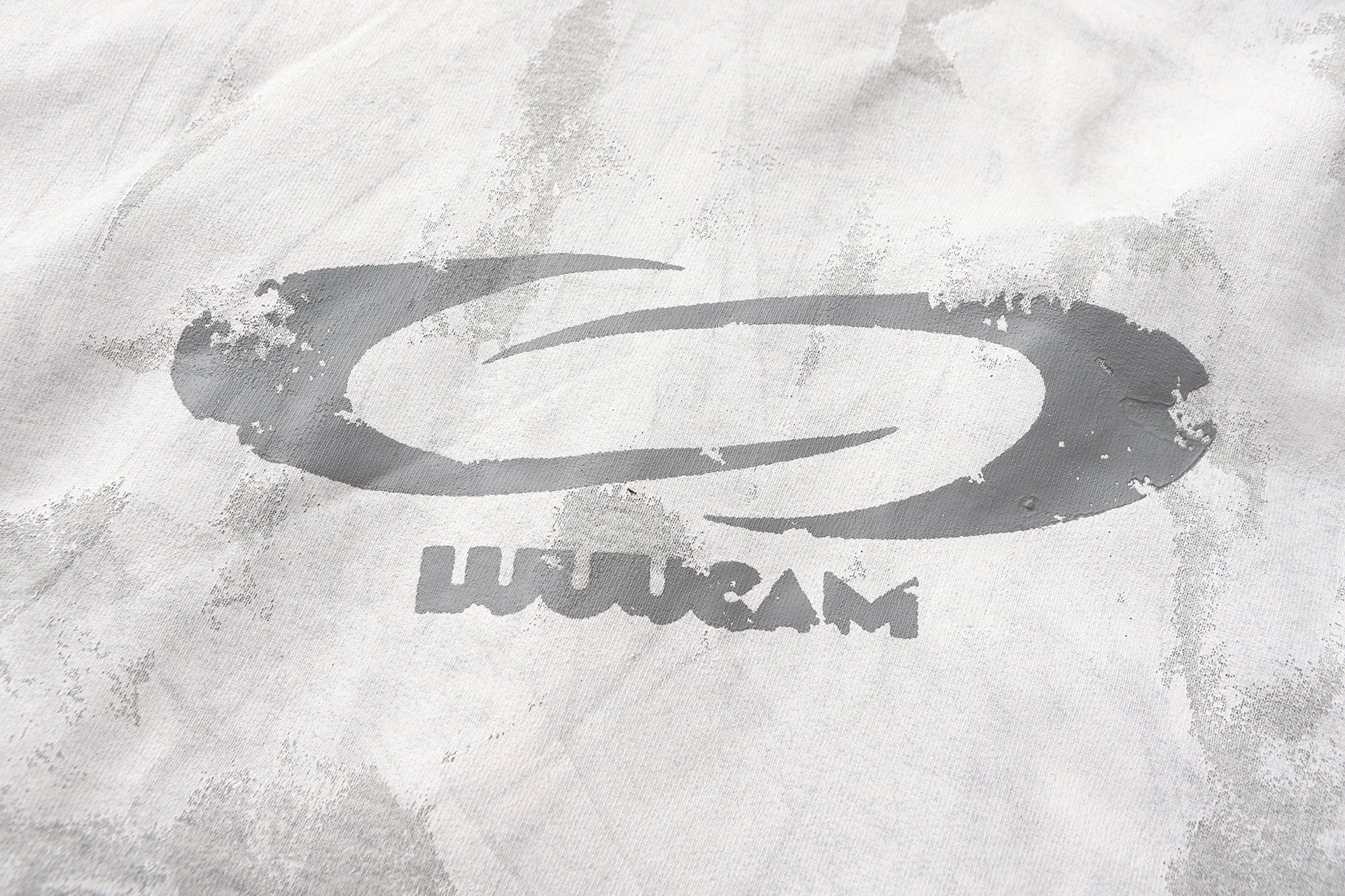LUUUCAM Brush-Paint Faded Logo Hoodie, premium urban and streetwear designers apparel on PROJECTISR.com, LUUUCAM