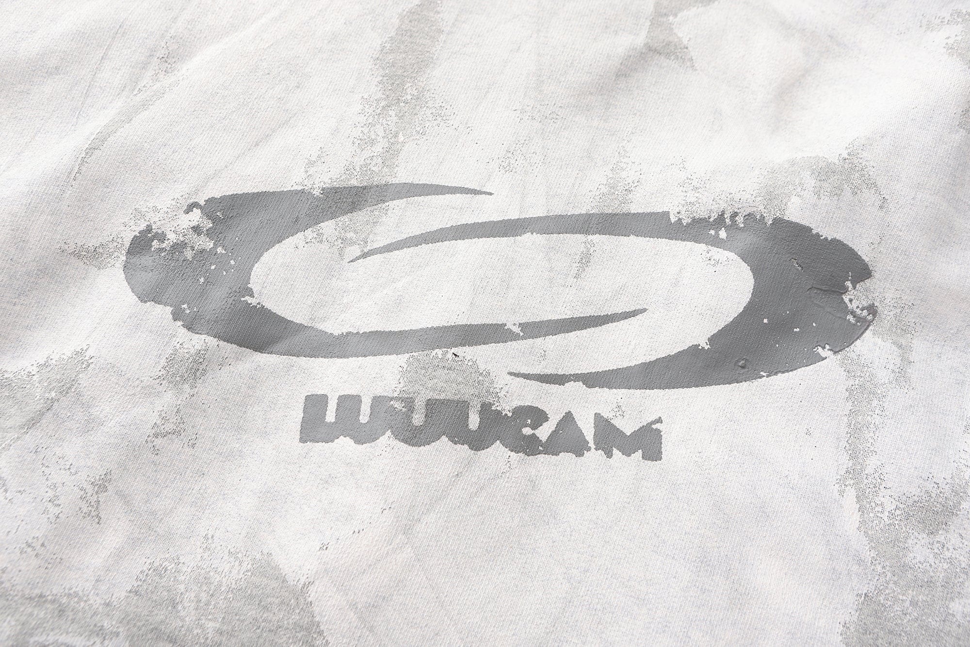 LUUUCAM Brush-Paint Faded Logo Hoodie, premium urban and streetwear designers apparel on PROJECTISR.com, LUUUCAM
