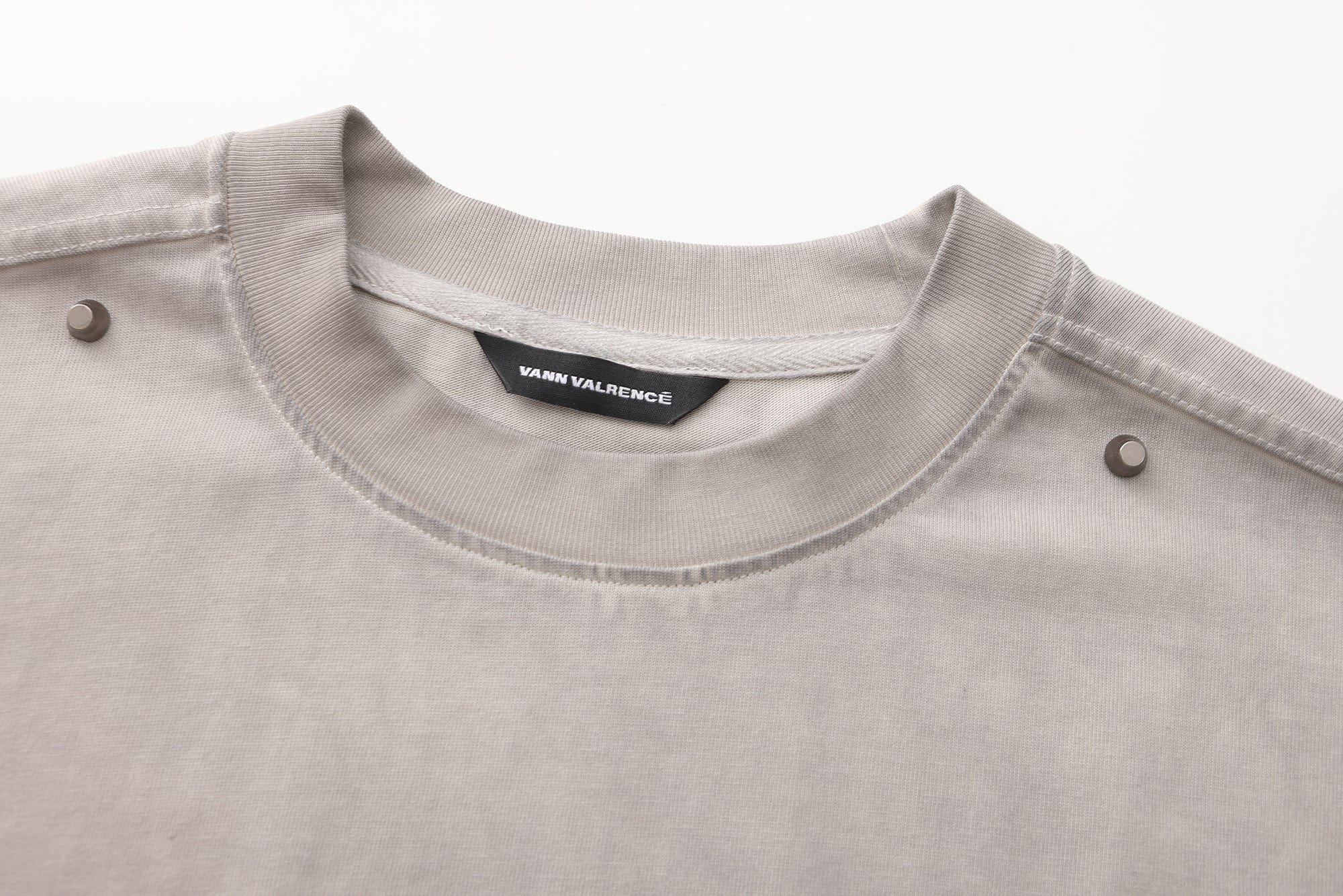 VANN VALRENCE Washed Studded Box Patch T-Shirt