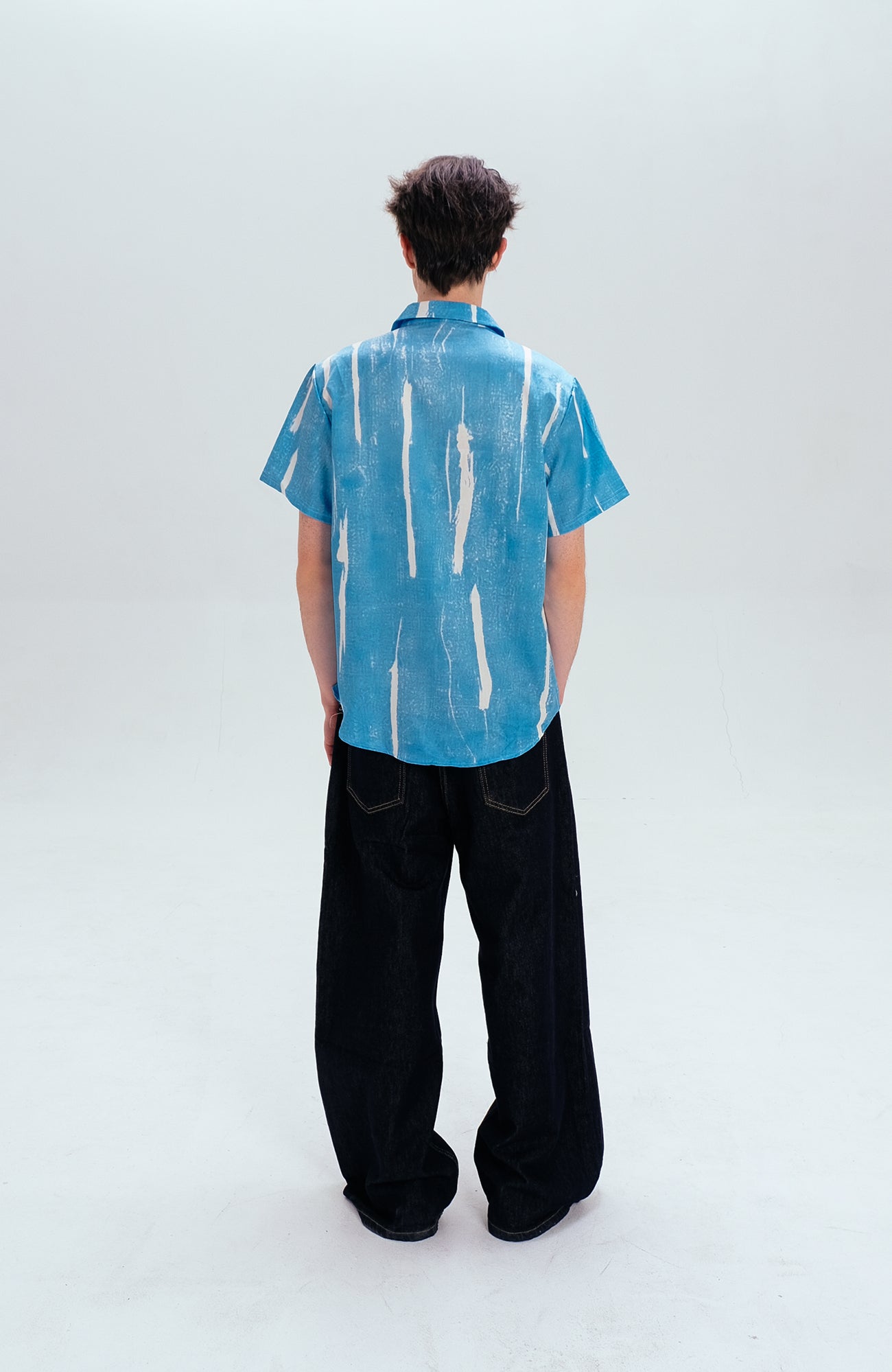 WIID Brush-Paint Full-Print Half Shirt, premium urban and streetwear designers apparel on PROJECTISR.com, WIID