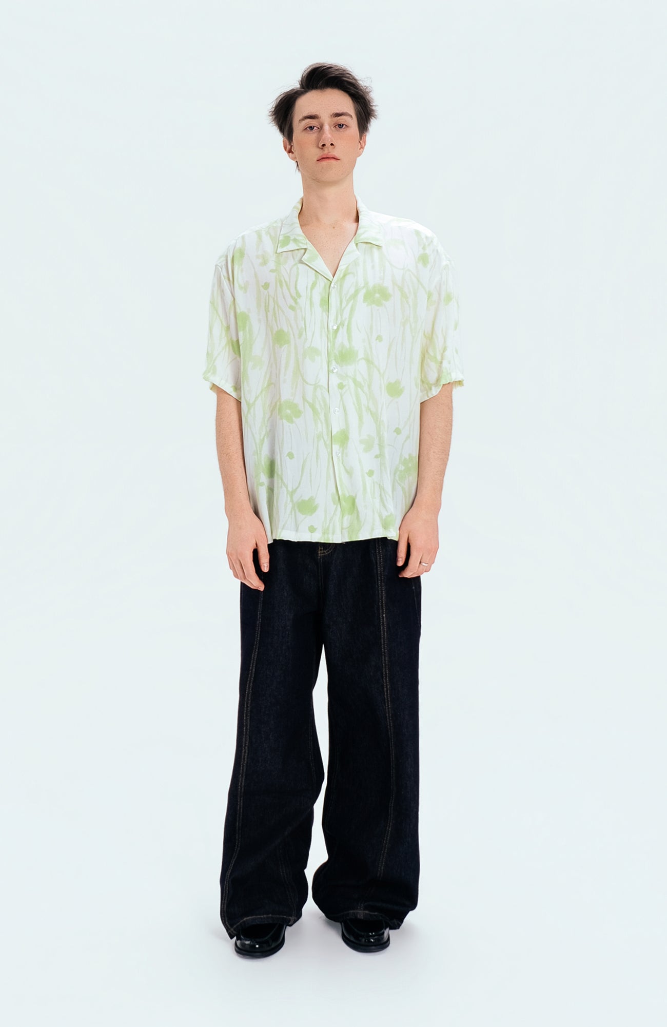 WIID Floral Cuban Half Shirt, premium urban and streetwear designers apparel on PROJECTISR.com, WIID