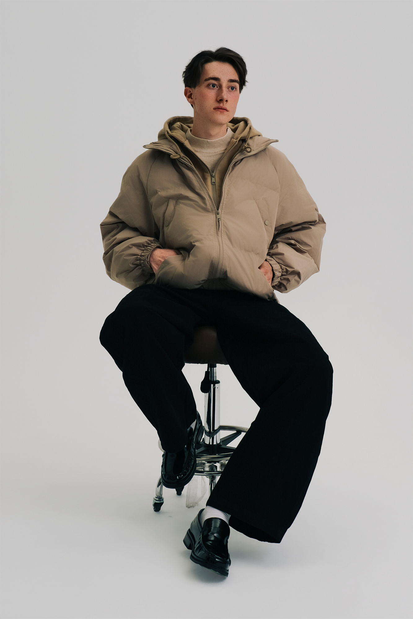 WIID Essential faux layered Hooded Puffer Jacket