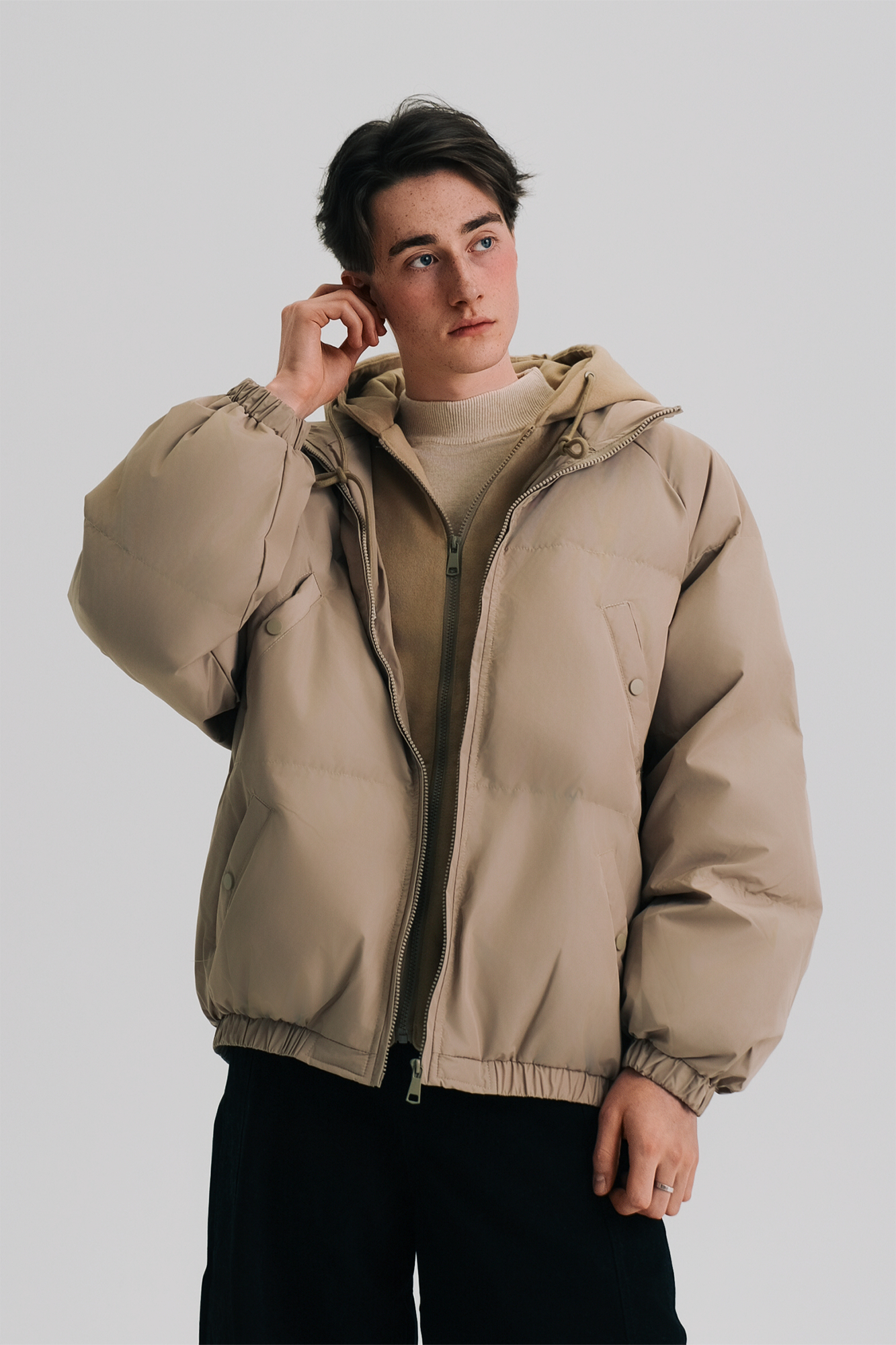 WIID Essential faux layered Hooded Puffer Jacket