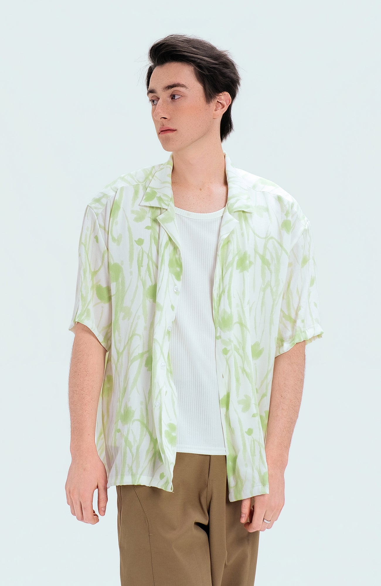 WIID Floral Cuban Half Shirt, premium urban and streetwear designers apparel on PROJECTISR.com, WIID