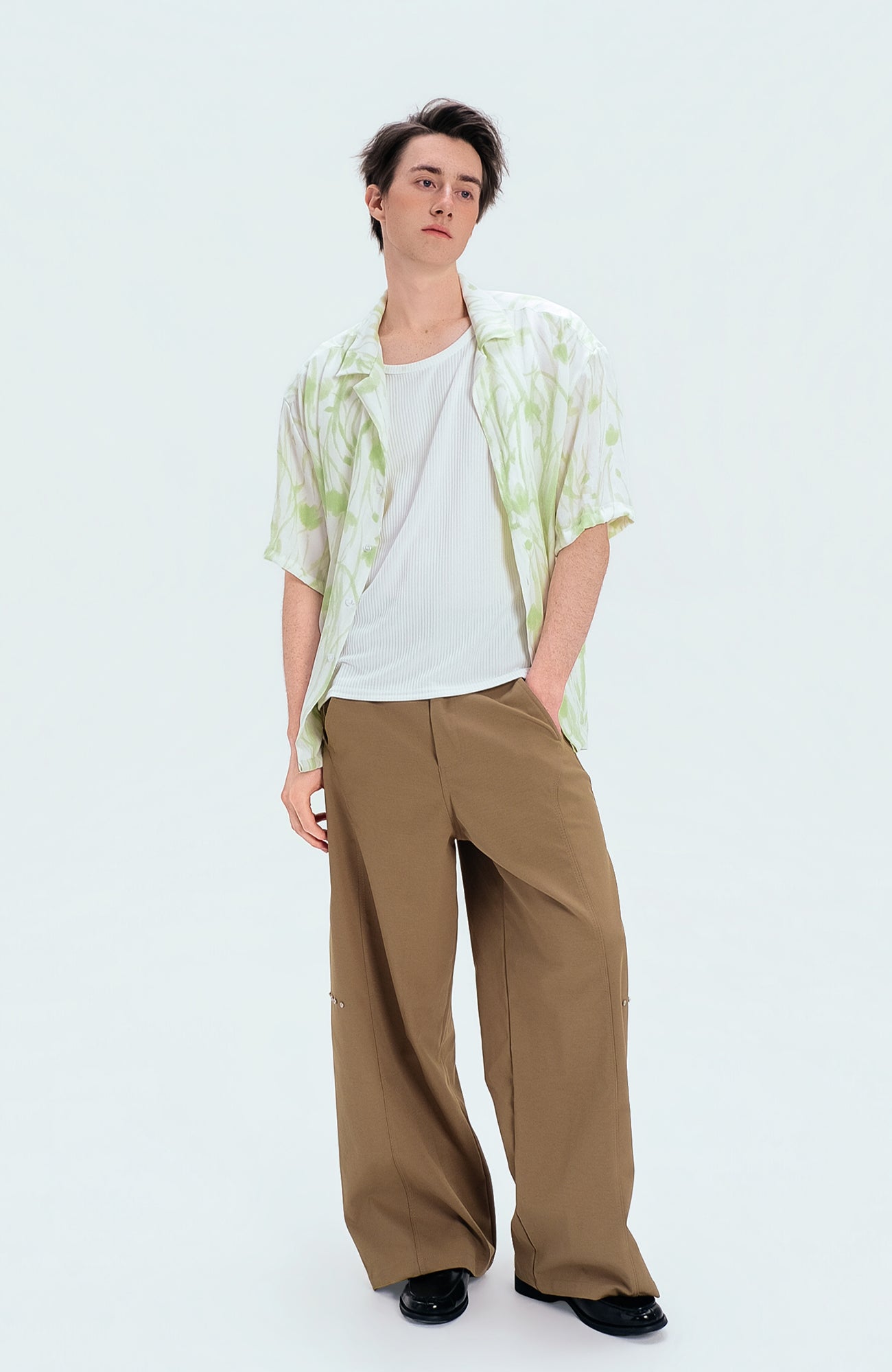 WIID Floral Cuban Half Shirt, premium urban and streetwear designers apparel on PROJECTISR.com, WIID