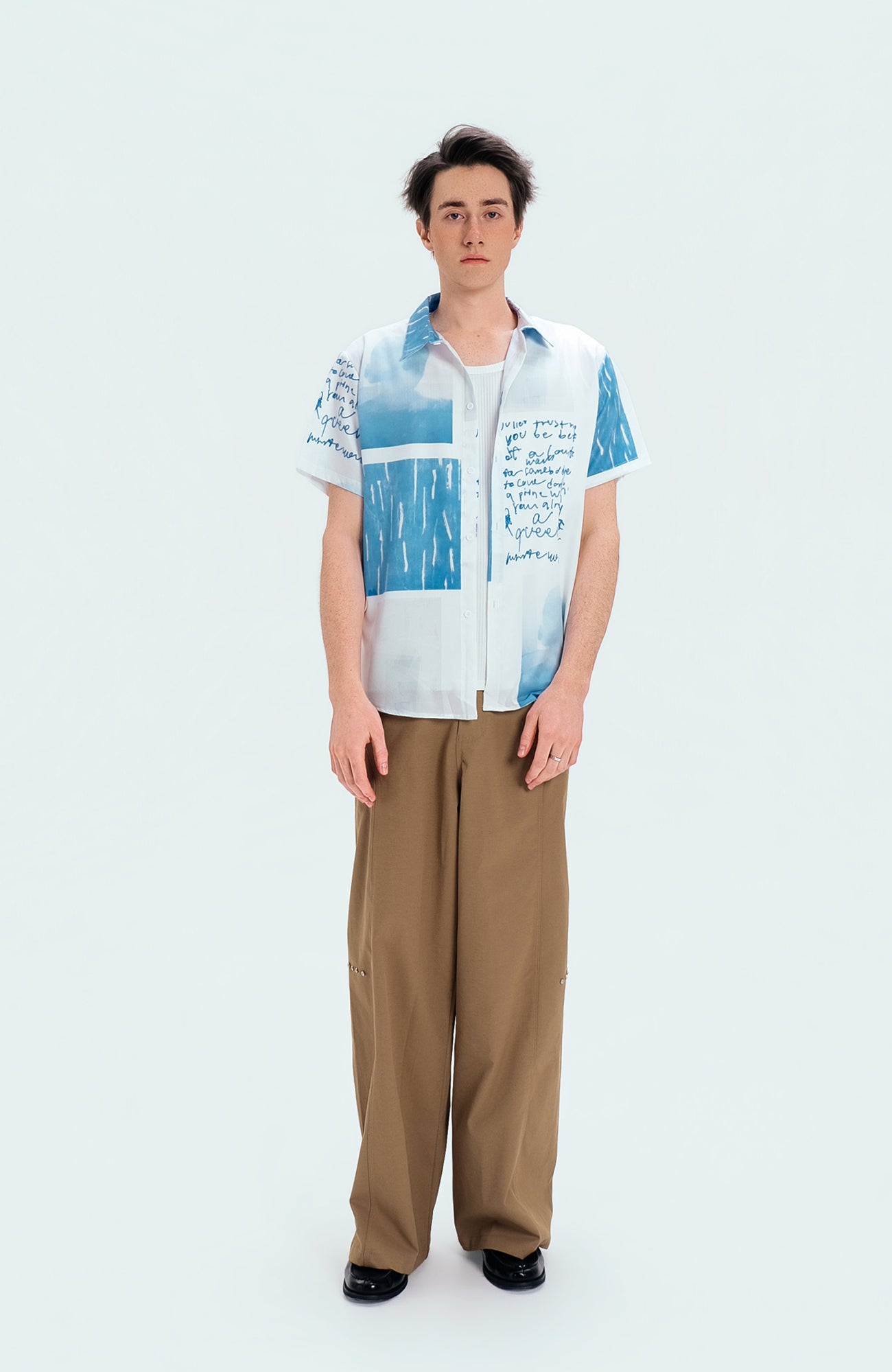 WIID Paneled Full-Print Half Shirt, premium urban and streetwear designers apparel on PROJECTISR.com, WIID
