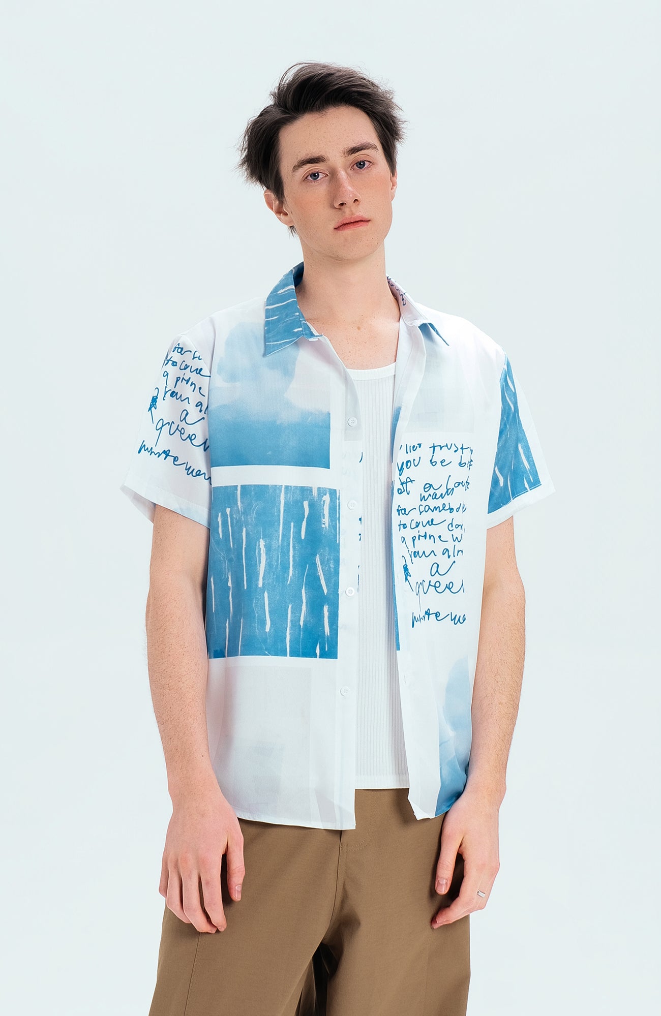 WIID Paneled Full-Print Half Shirt, premium urban and streetwear designers apparel on PROJECTISR.com, WIID