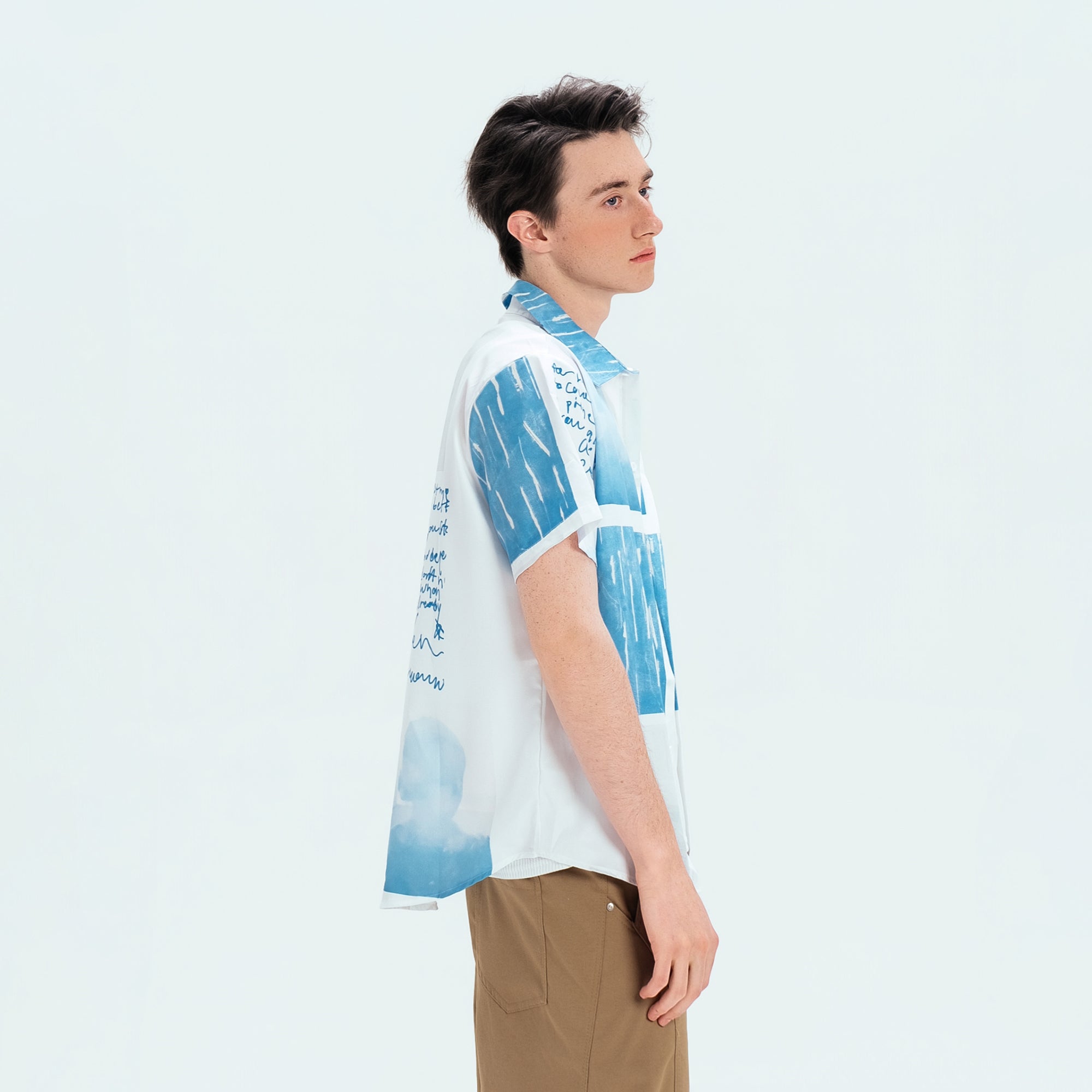 WIID Paneled Full-Print Half Shirt, premium urban and streetwear designers apparel on PROJECTISR.com, WIID