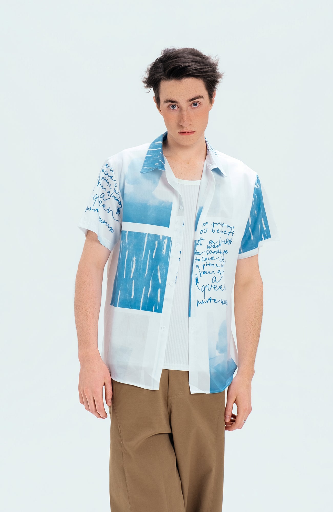 WIID Paneled Full-Print Half Shirt, premium urban and streetwear designers apparel on PROJECTISR.com, WIID