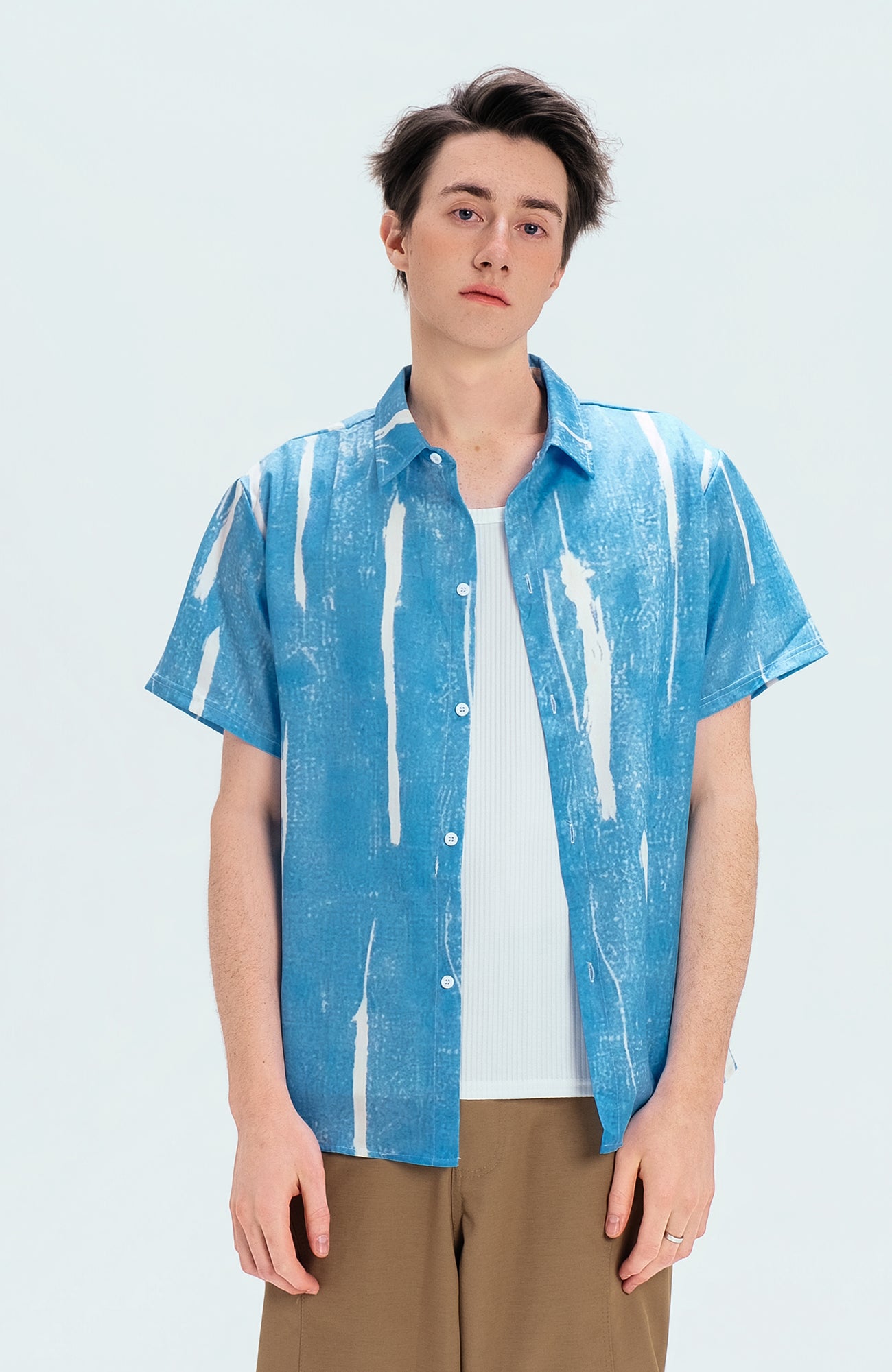 WIID Brush-Paint Full-Print Half Shirt, premium urban and streetwear designers apparel on PROJECTISR.com, WIID