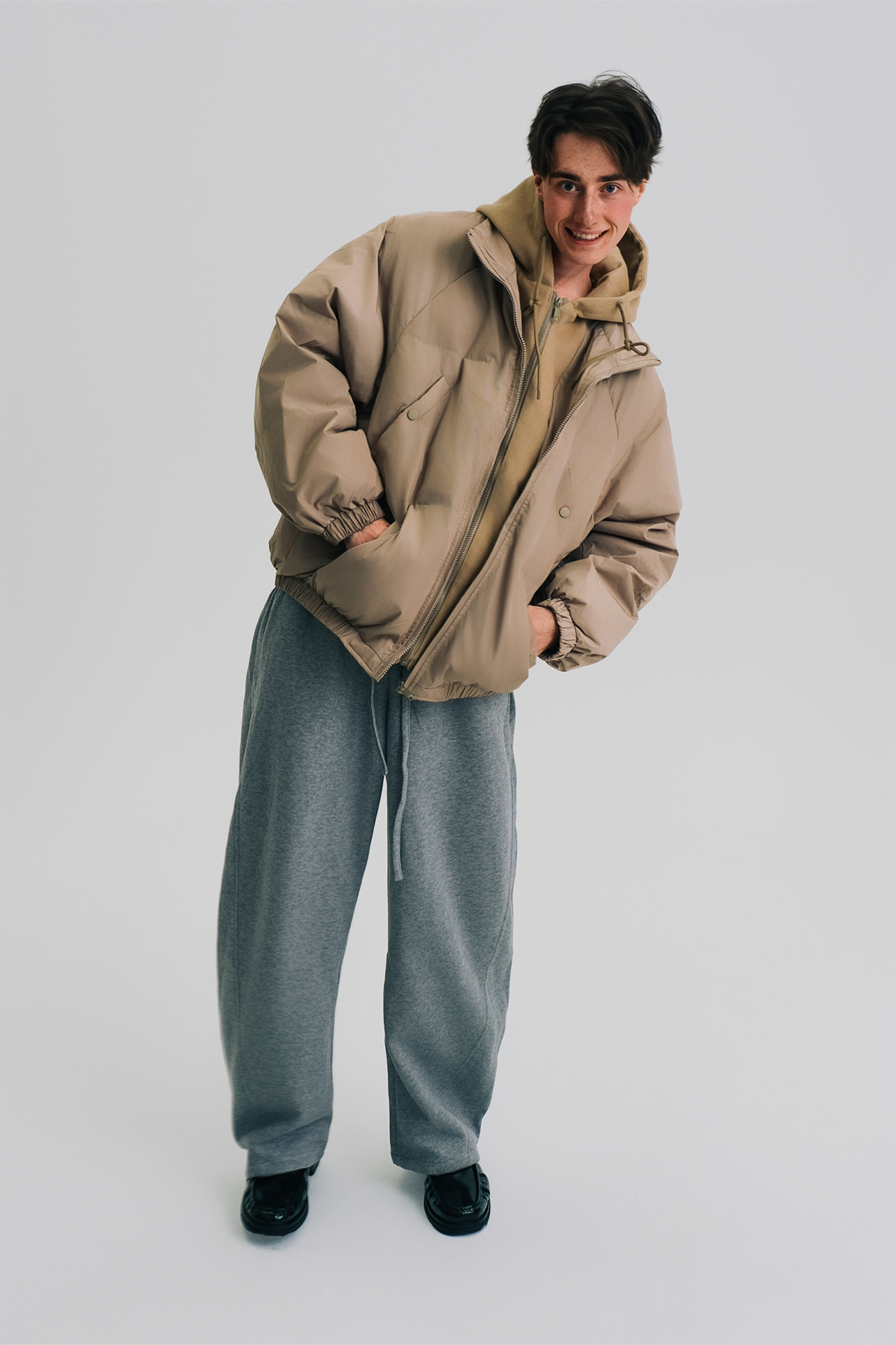 WIID Essential faux layered Hooded Puffer Jacket