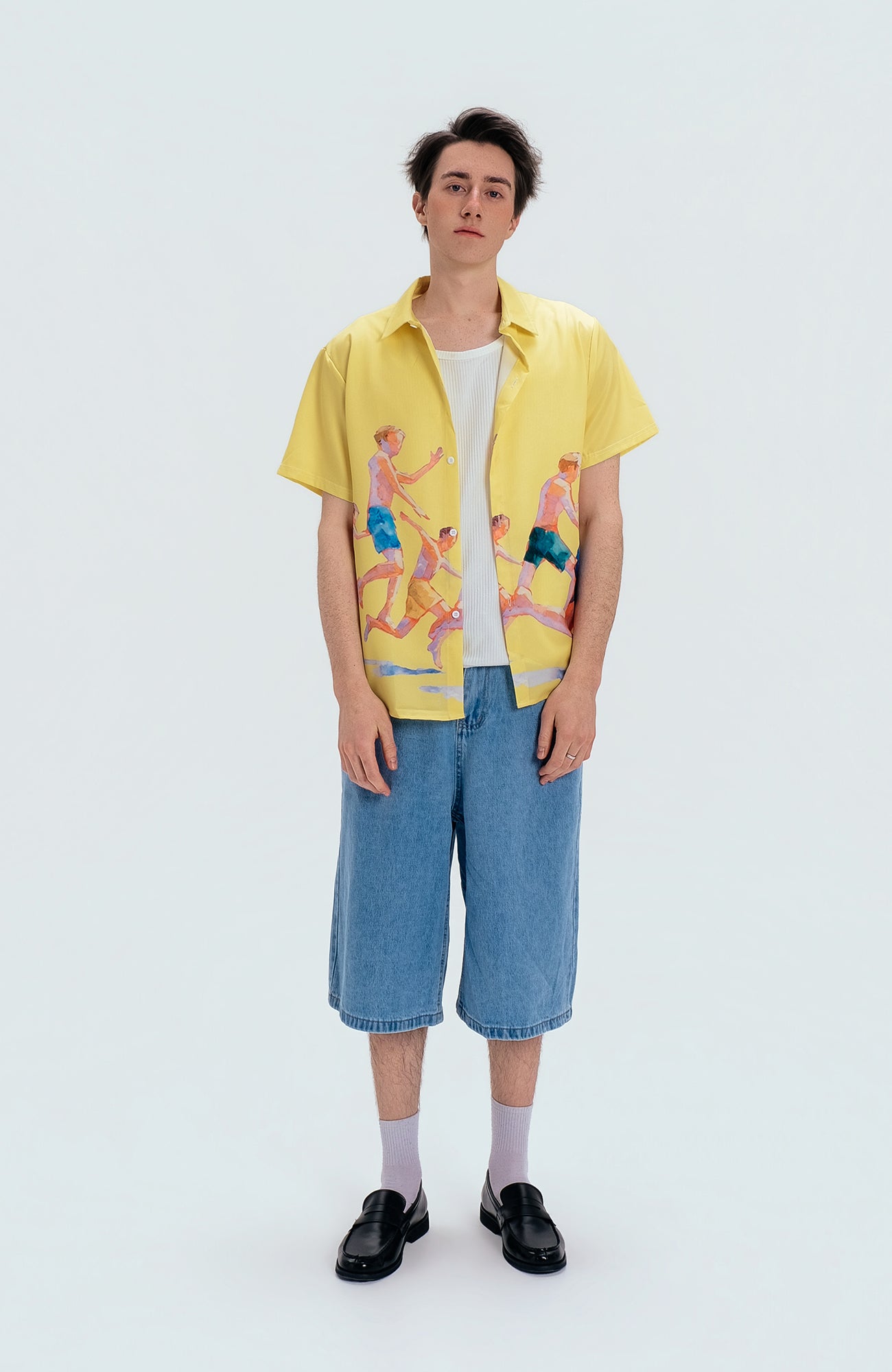 WIID Watercolor Summer Boys Half Shirt, premium urban and streetwear designers apparel on PROJECTISR.com, WIID