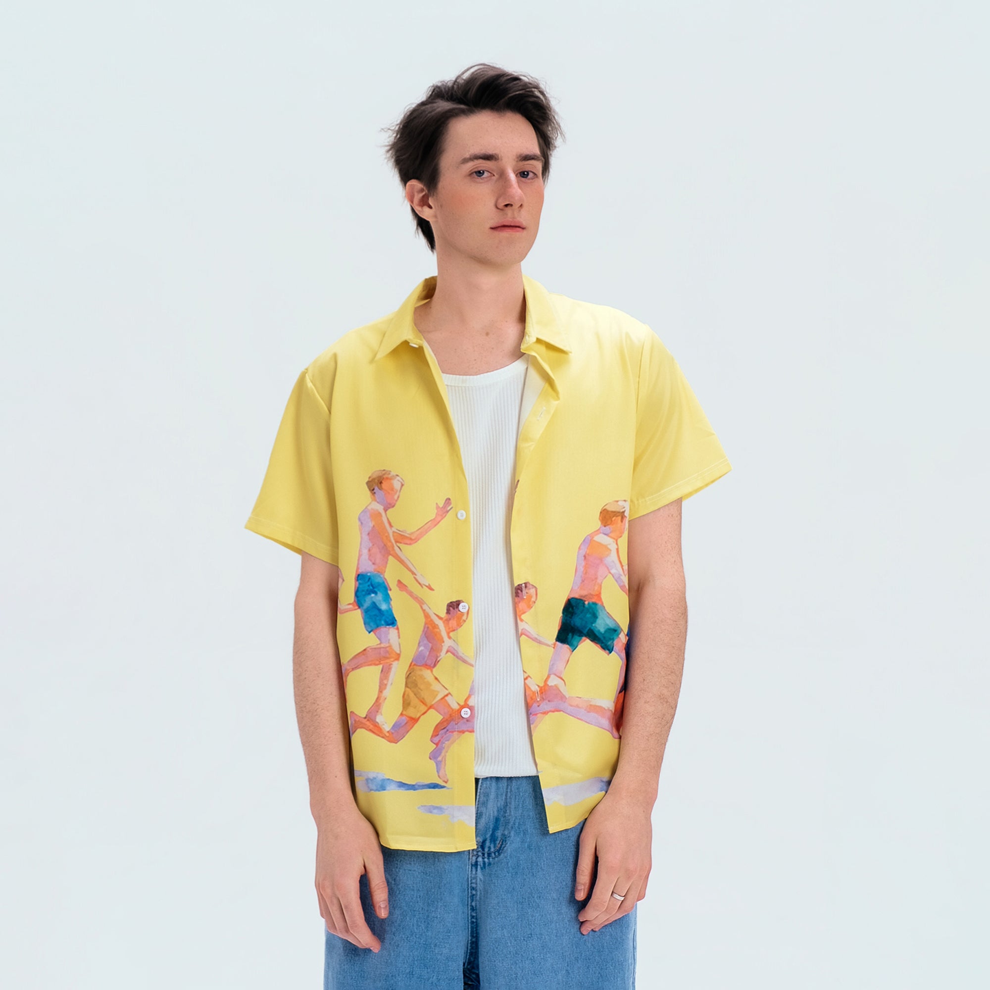 WIID Watercolor Summer Boys Half Shirt, premium urban and streetwear designers apparel on PROJECTISR.com, WIID