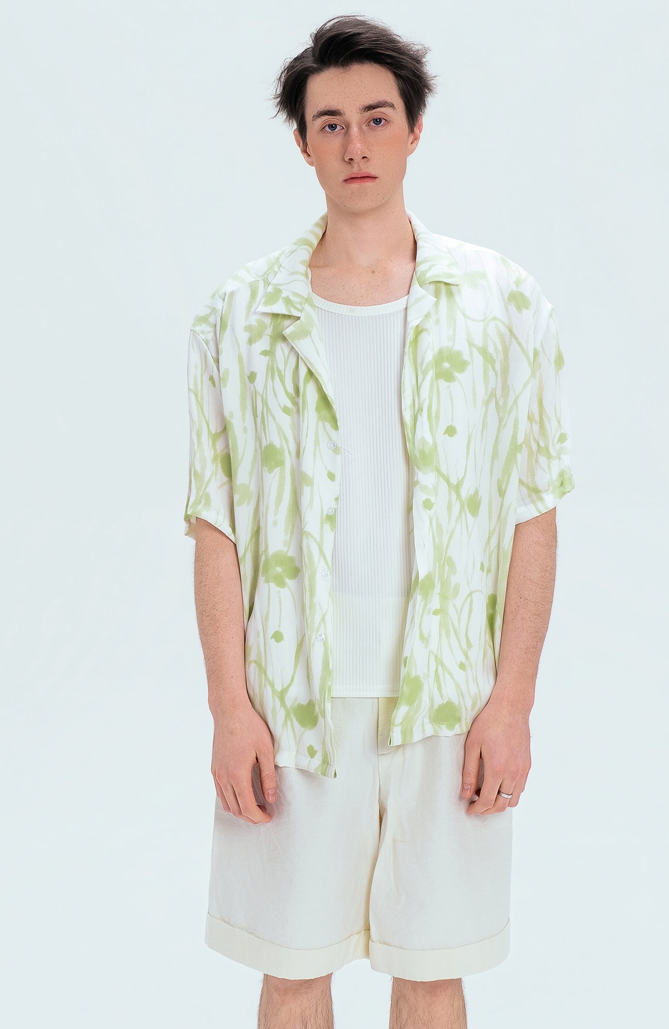WIID Floral Cuban Half Shirt, premium urban and streetwear designers apparel on PROJECTISR.com, WIID