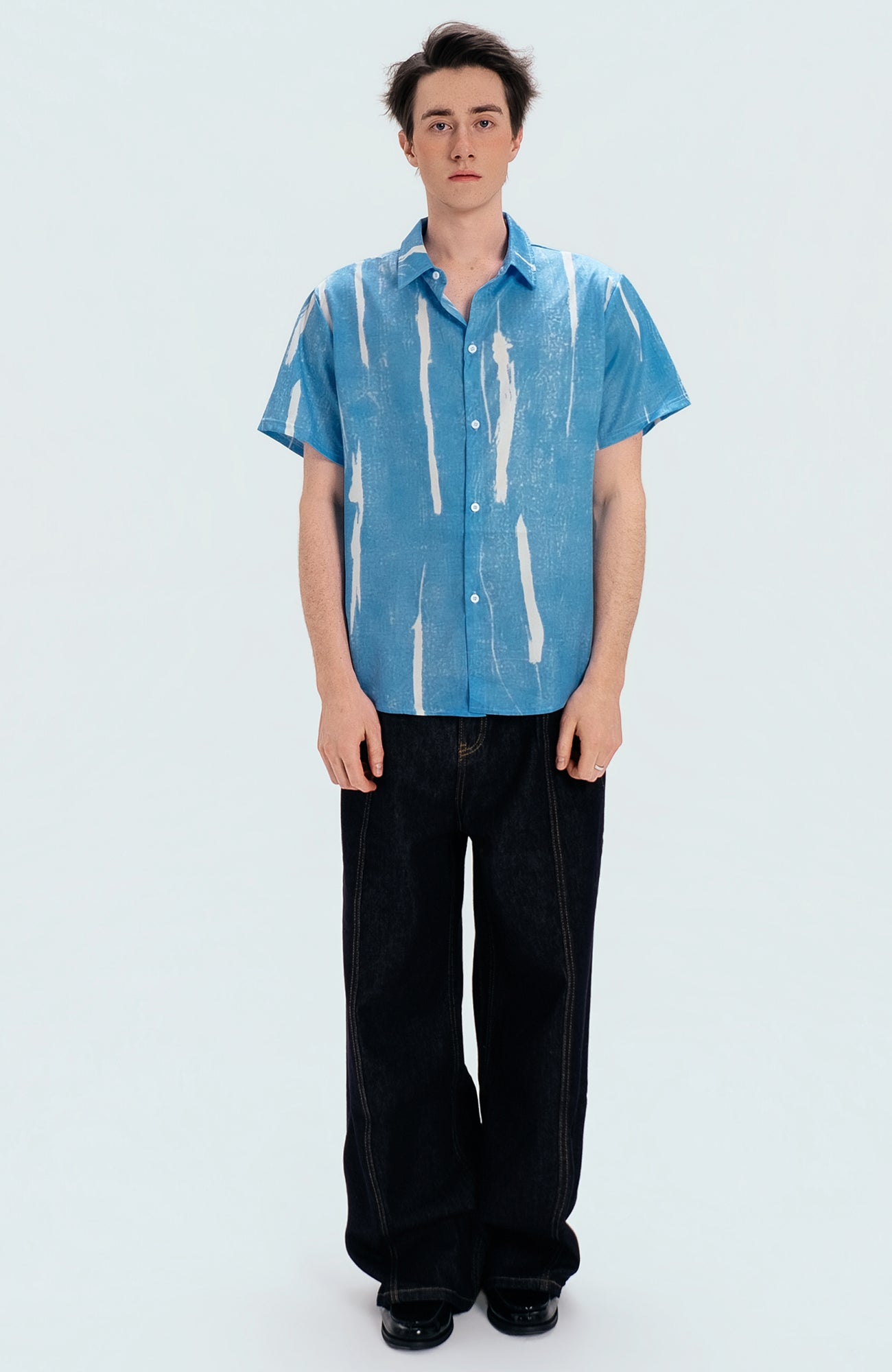 WIID Brush-Paint Full-Print Half Shirt, premium urban and streetwear designers apparel on PROJECTISR.com, WIID