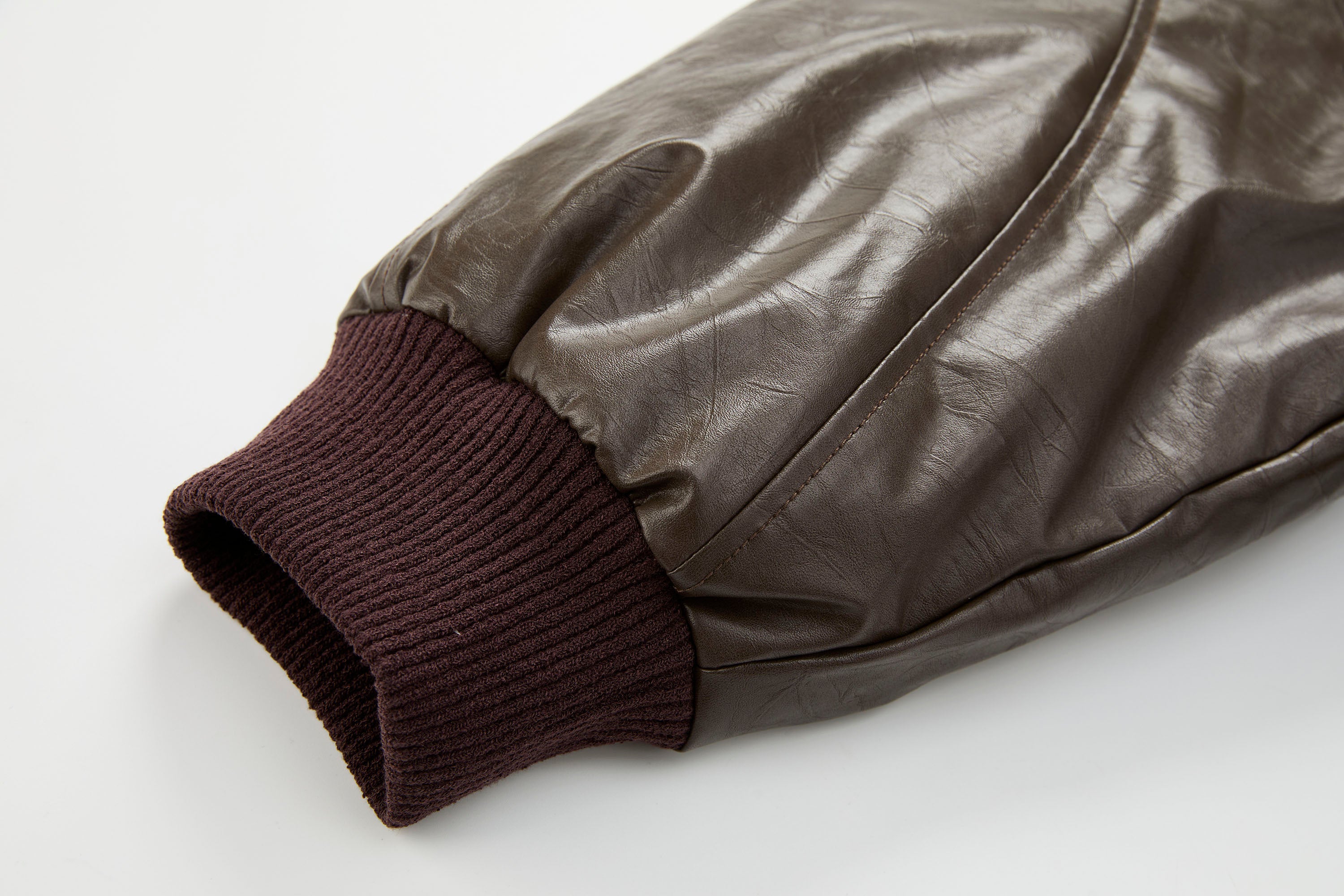 ORGANIC EMOTION Deconstructed PU Oversized Puffer Jacket