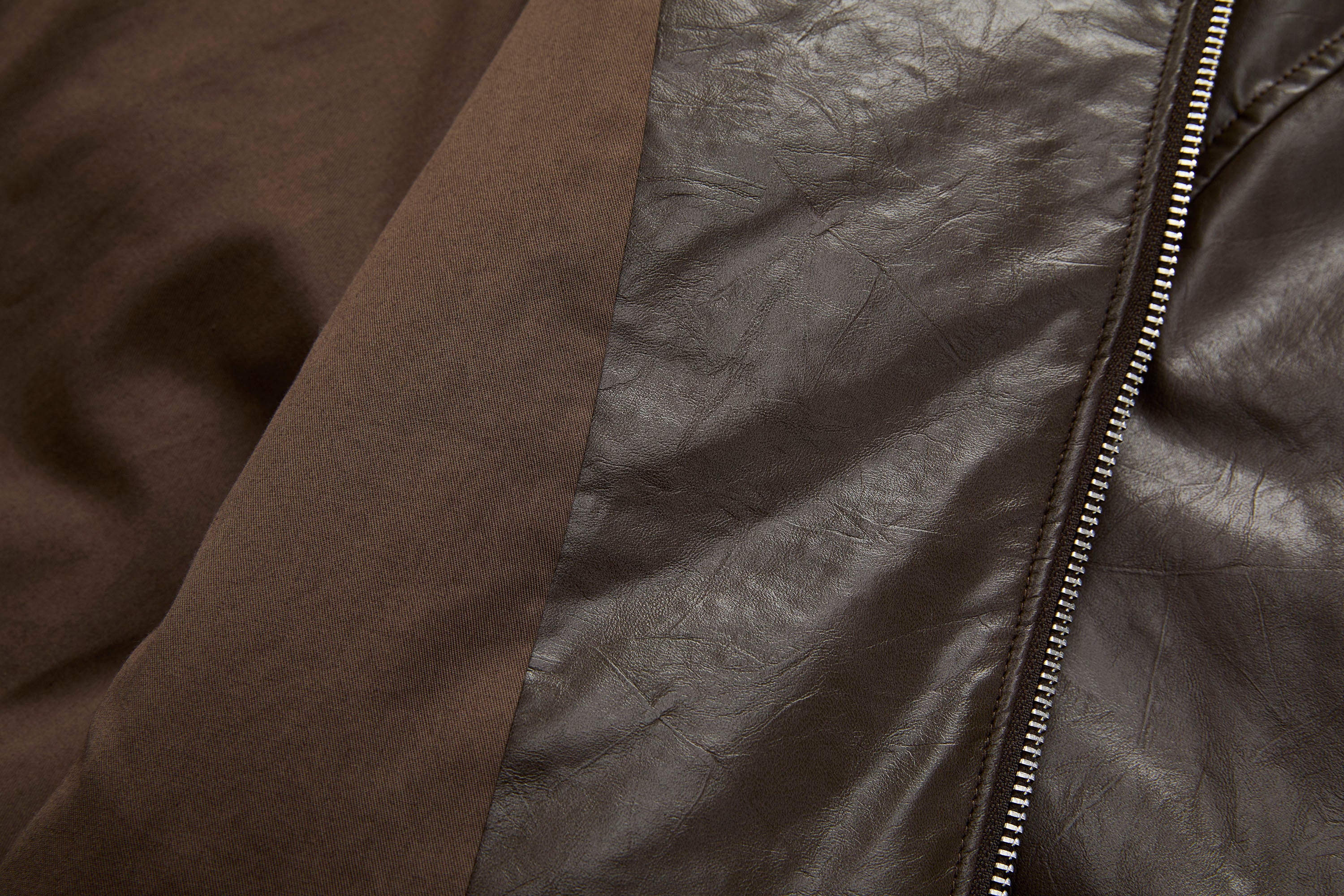 ORGANIC EMOTION Deconstructed PU Oversized Puffer Jacket