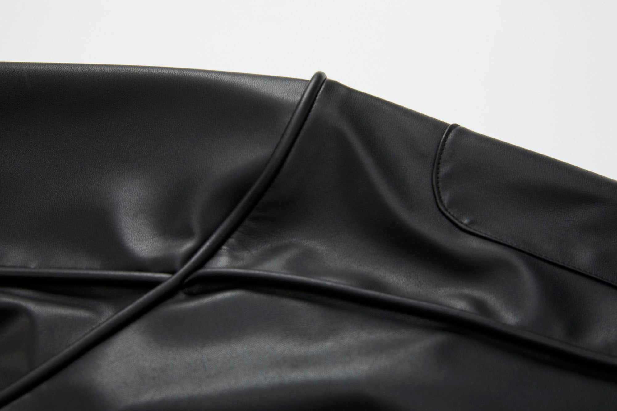 ORGANIC EMOTION Faux Leather Piped Seam Jacket