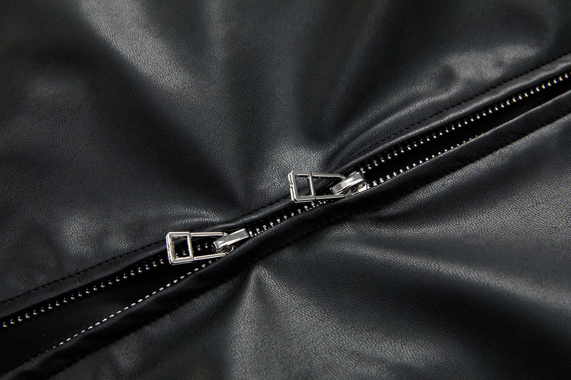 ORGANIC EMOTION Faux Leather Piped Seam Jacket