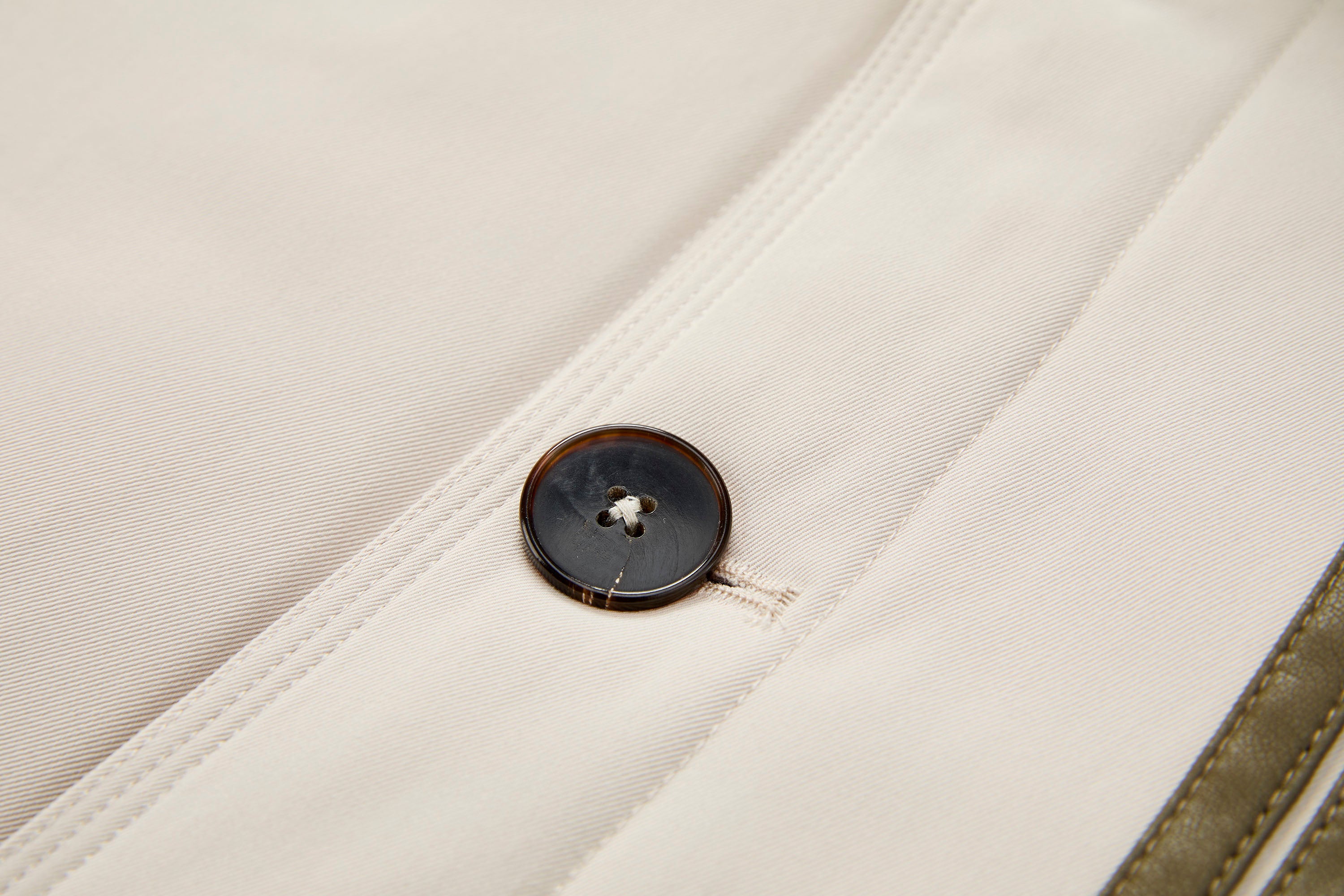 ORGANIC EMOTION Contrast PU Midi Down Coat