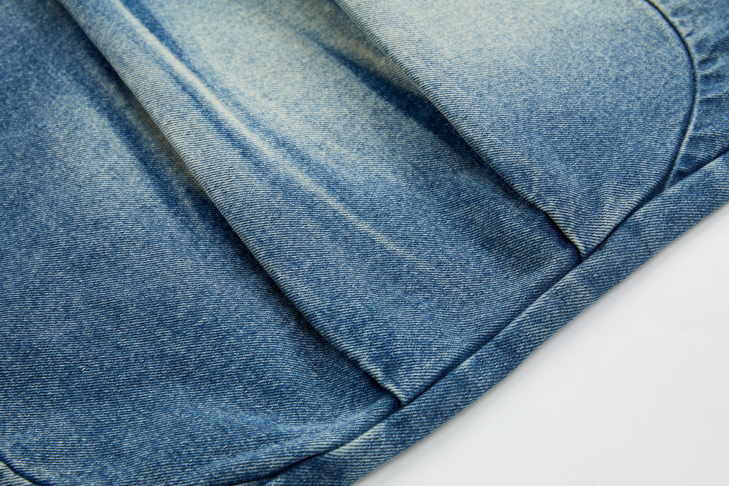 ORGANIC EMOTION Faded Wash Padded-Knee Jeans