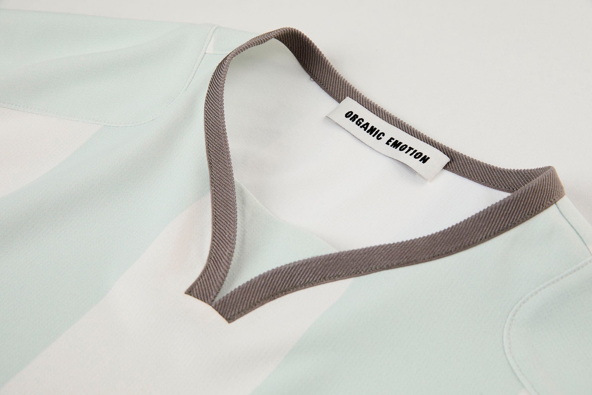 ORGANIC EMOTION Never Work Slogan Stripes Spliced Jersey