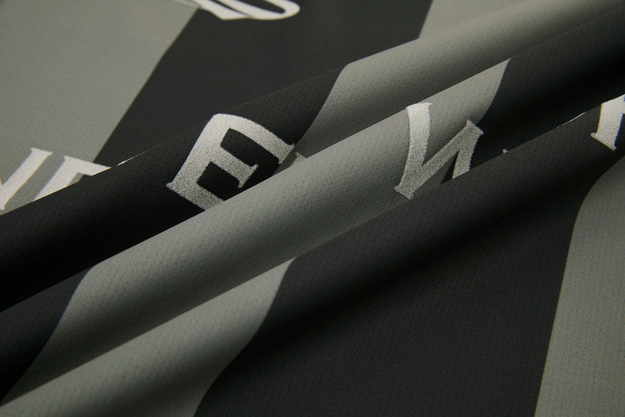 ORGANIC EMOTION Never Work Slogan Stripes Spliced Jersey
