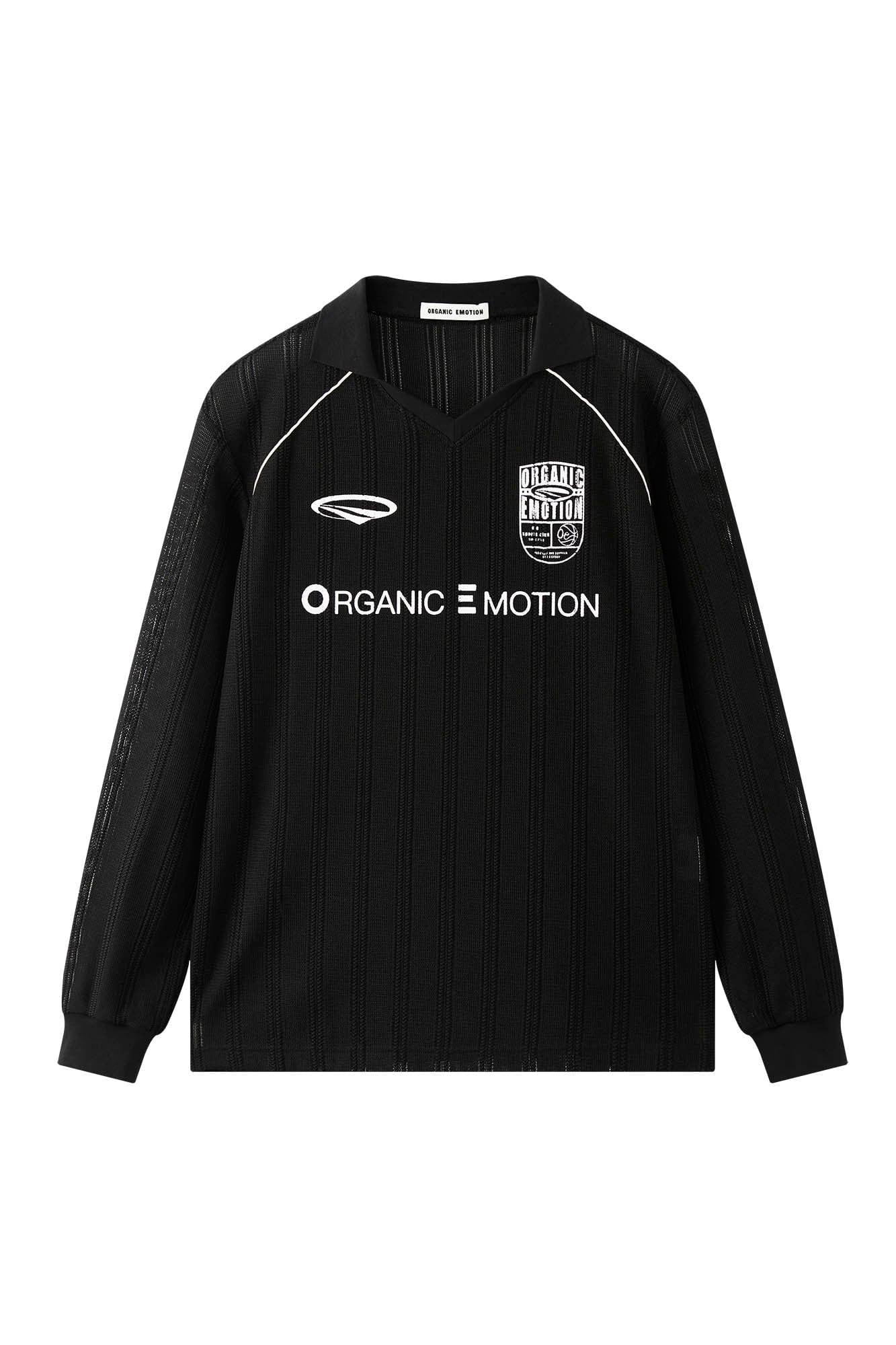 ORGANIC EMOTION Retro Sheer Striped Knit Raglan Jersey