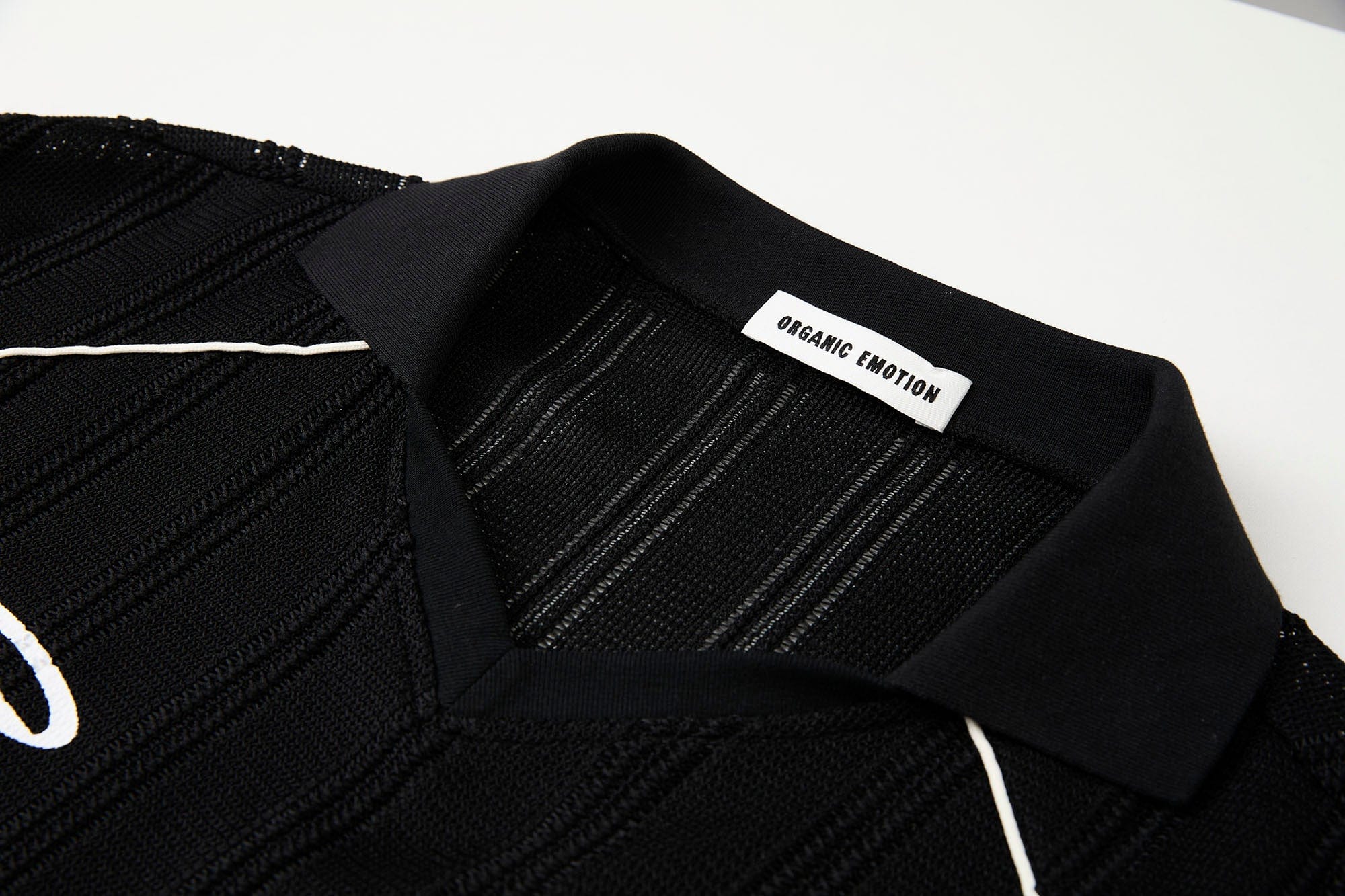 ORGANIC EMOTION Retro Sheer Striped Knit Raglan Jersey