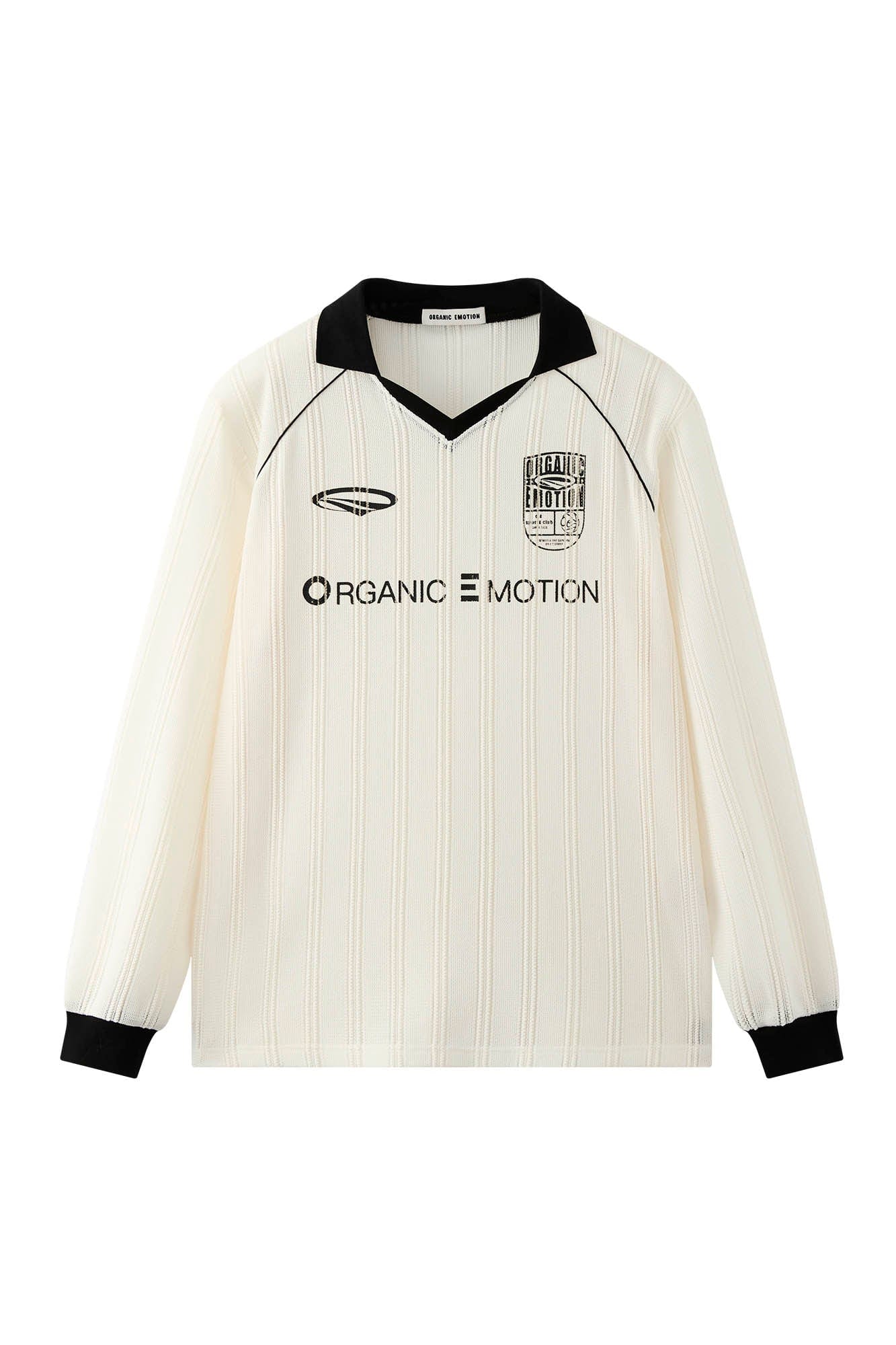 ORGANIC EMOTION Retro Sheer Striped Knit Raglan Jersey