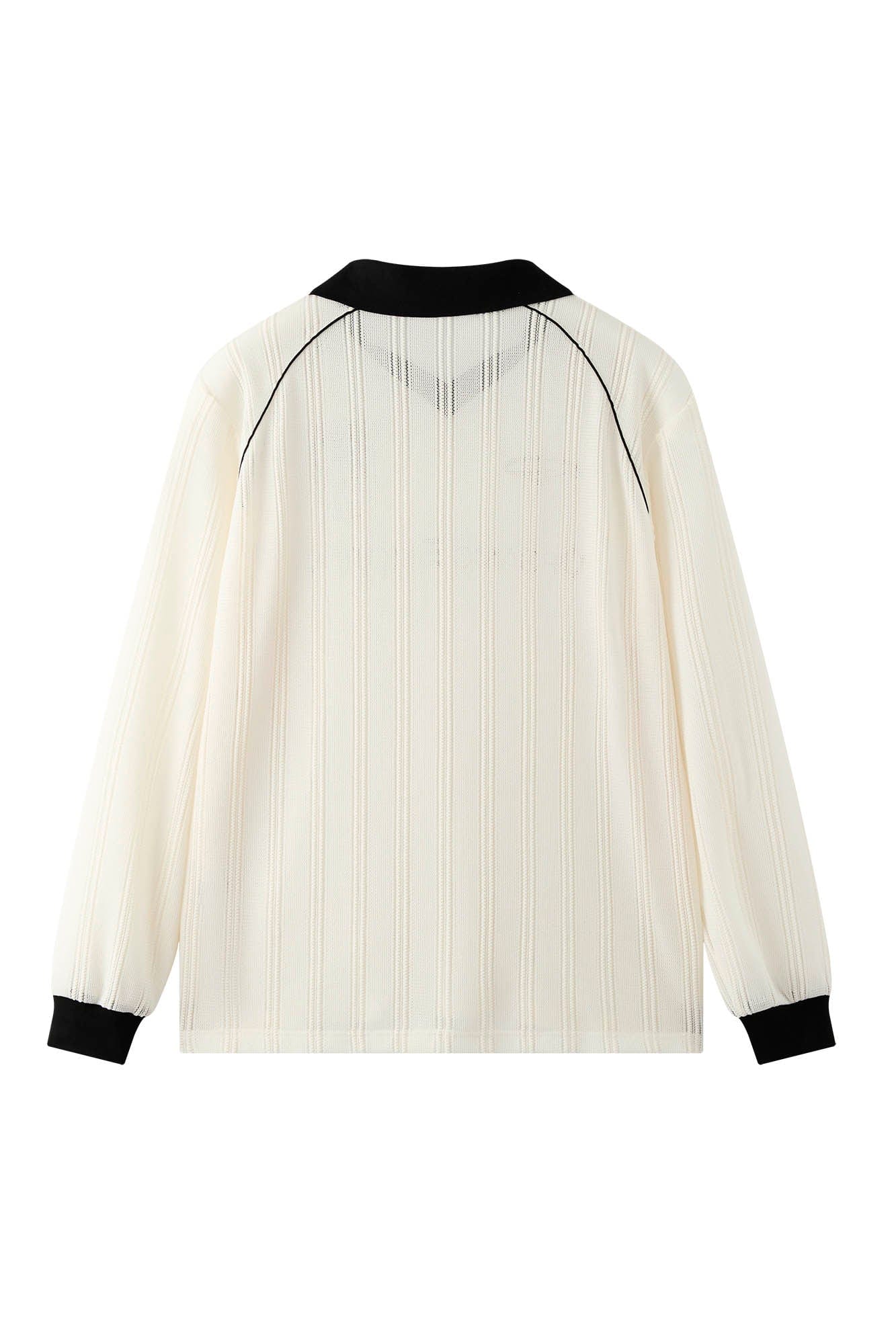 ORGANIC EMOTION Retro Sheer Striped Knit Raglan Jersey