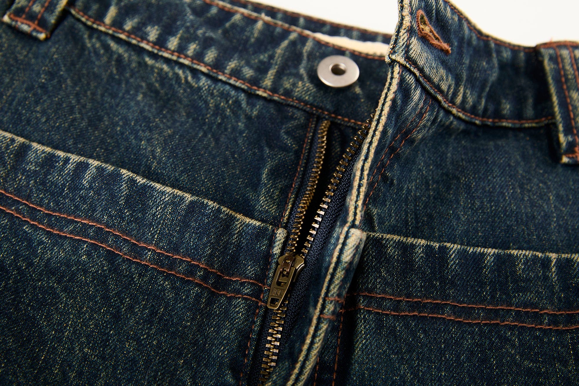 ORGANIC EMOTION Big-Pocket Paneled Wide-Leg Jeans