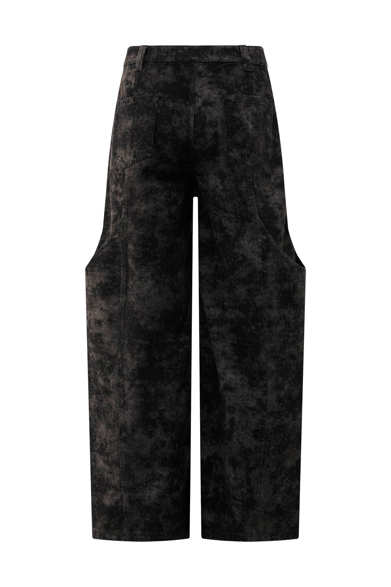 ORGANIC EMOTION Big-Pocket Paneled Wide-Leg Jeans