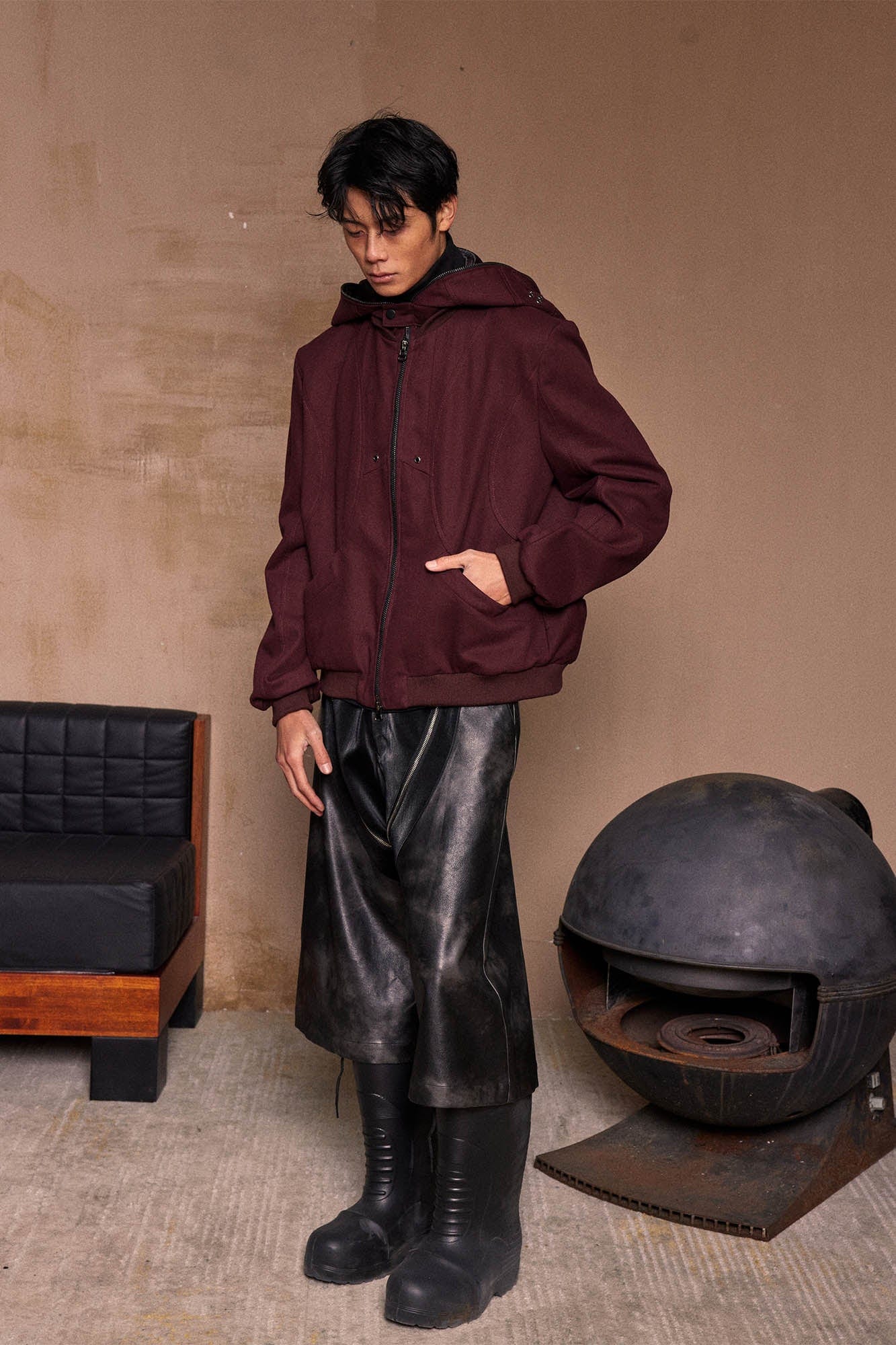 KADAKADA Cat Ears Perforated Hooded Jacket, premium urban and streetwear designers apparel on PROJECTISR.com, KADAKADA