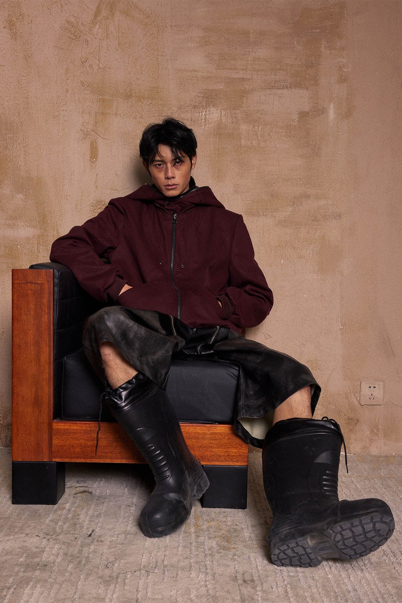 KADAKADA Cat Ears Perforated Hooded Jacket, premium urban and streetwear designers apparel on PROJECTISR.com, KADAKADA