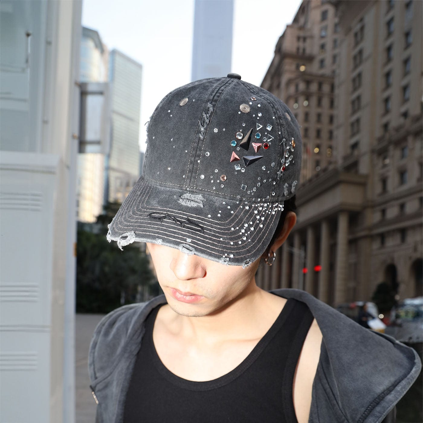 DND4DES Crystallized Distressed Hat, premium urban and streetwear designers apparel on PROJECTISR.com, DND4DES