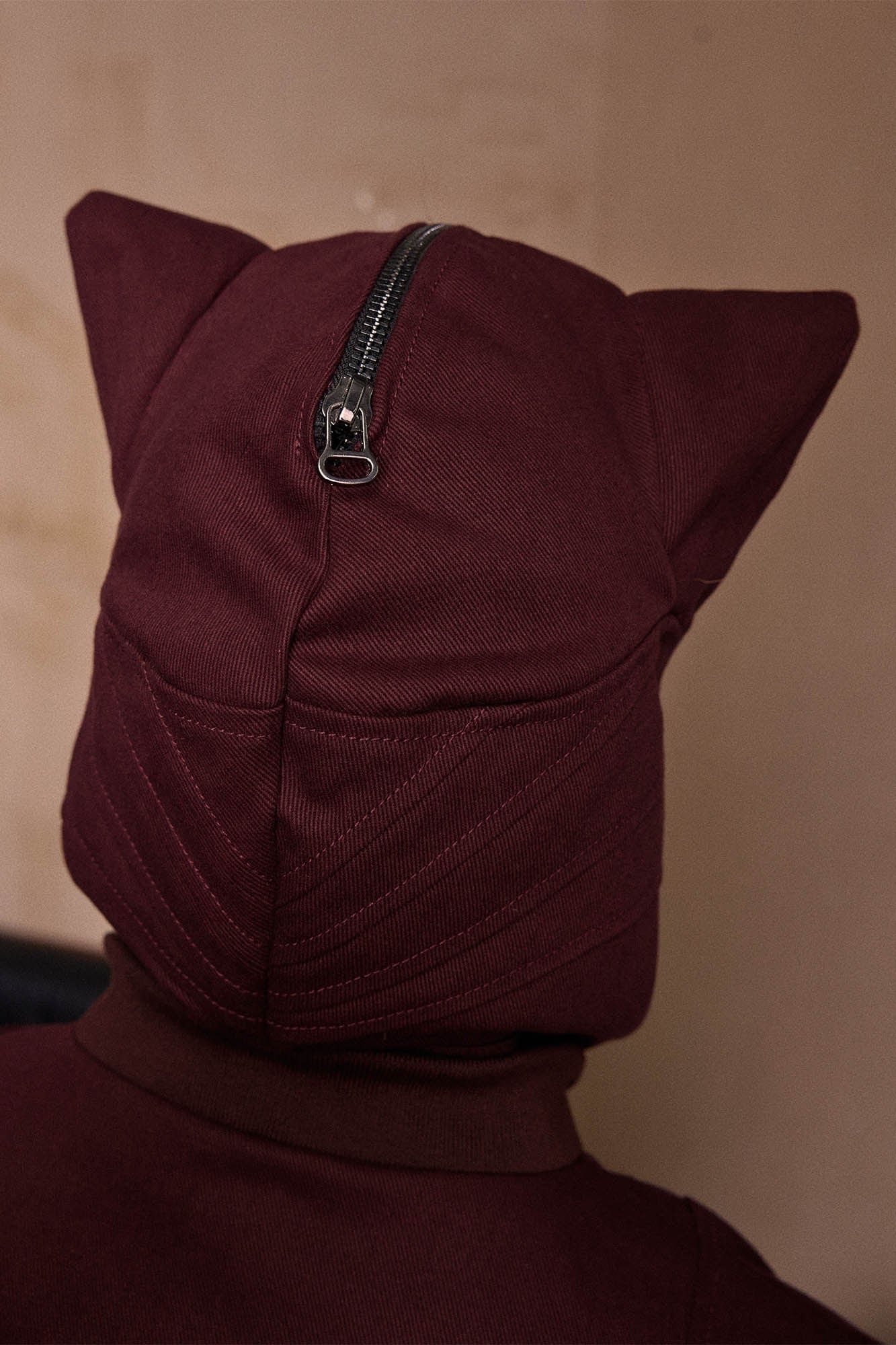 KADAKADA Cat Ears Perforated Hooded Jacket, premium urban and streetwear designers apparel on PROJECTISR.com, KADAKADA