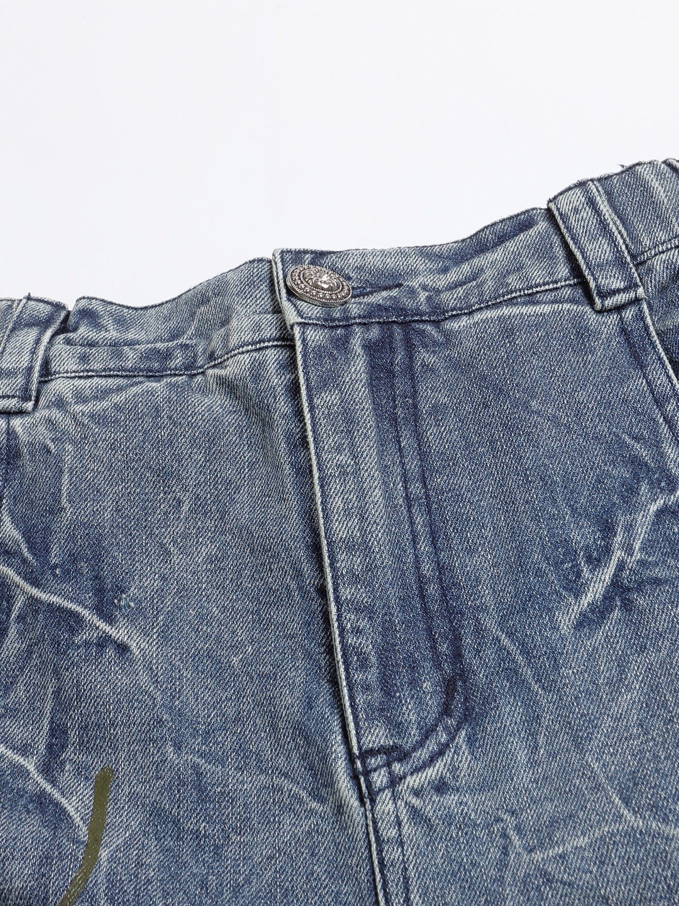 DND4DES Ripple Spliced Washed Jeans, premium urban and streetwear designers apparel on PROJECTISR.com, DND4DES