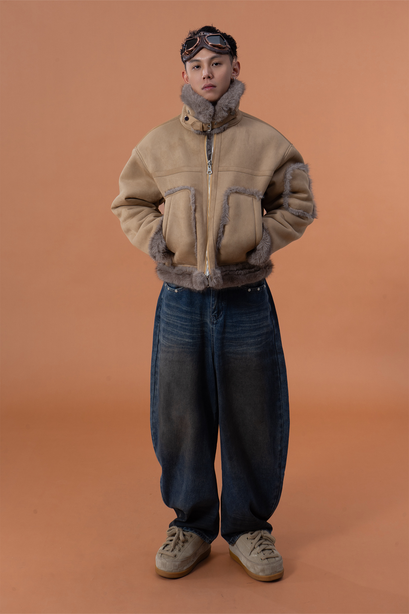 CLP Reversible Faux Fur Biker Jacket