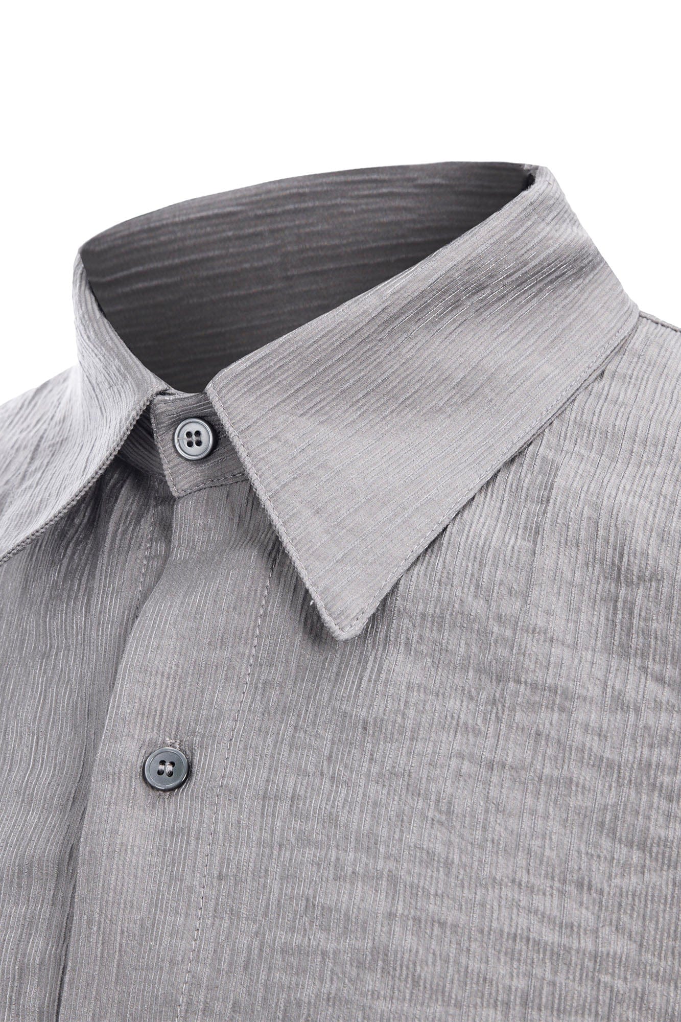 CATSSTAC Crinkled Asymmetrical Paneled Shirt, premium urban and streetwear designers apparel on PROJECTISR.com, CATSSTAC