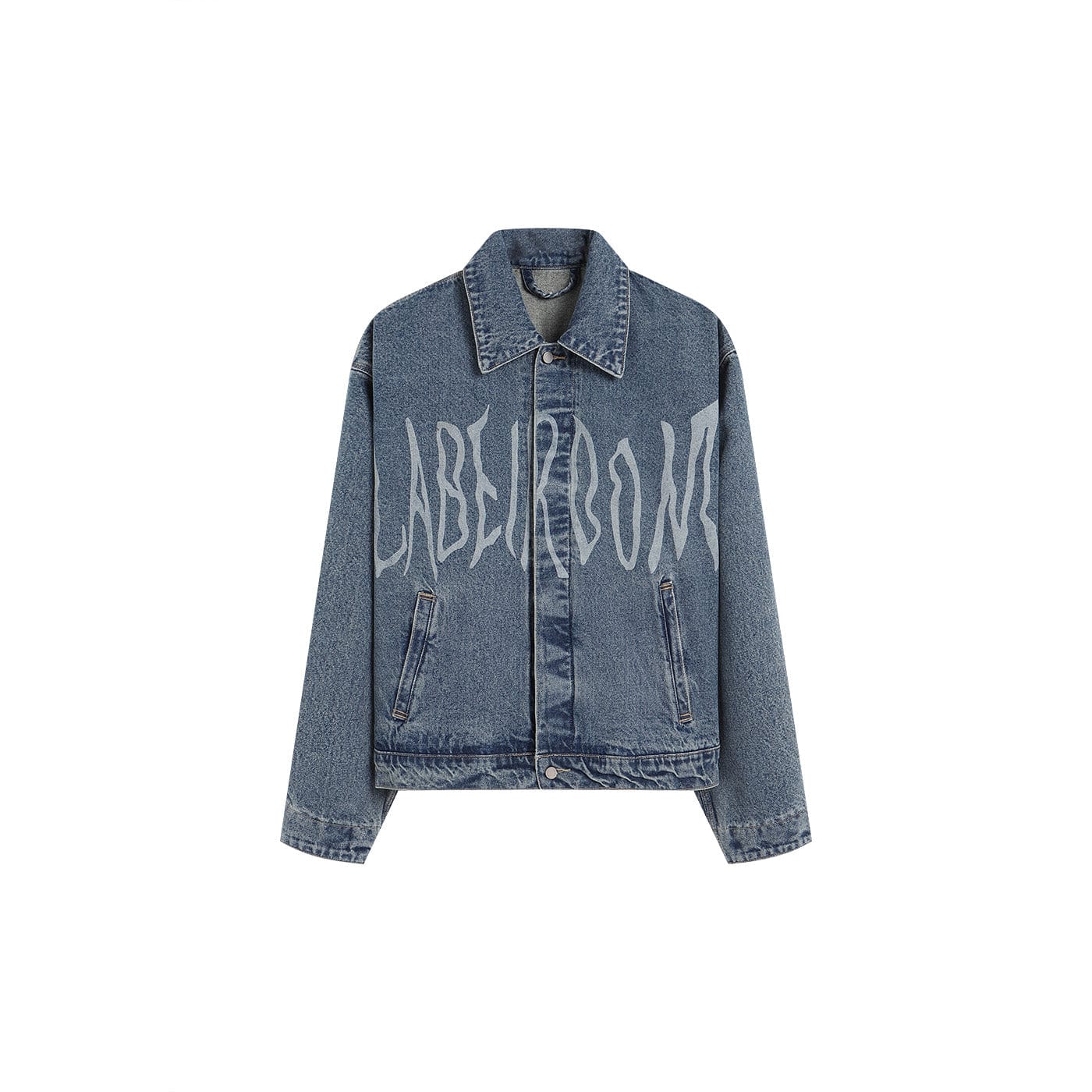 49PERCENT LABELROOM Laser Logo Denim Jacket, premium urban and streetwear designers apparel on PROJECTISR.com, 49PERCENT