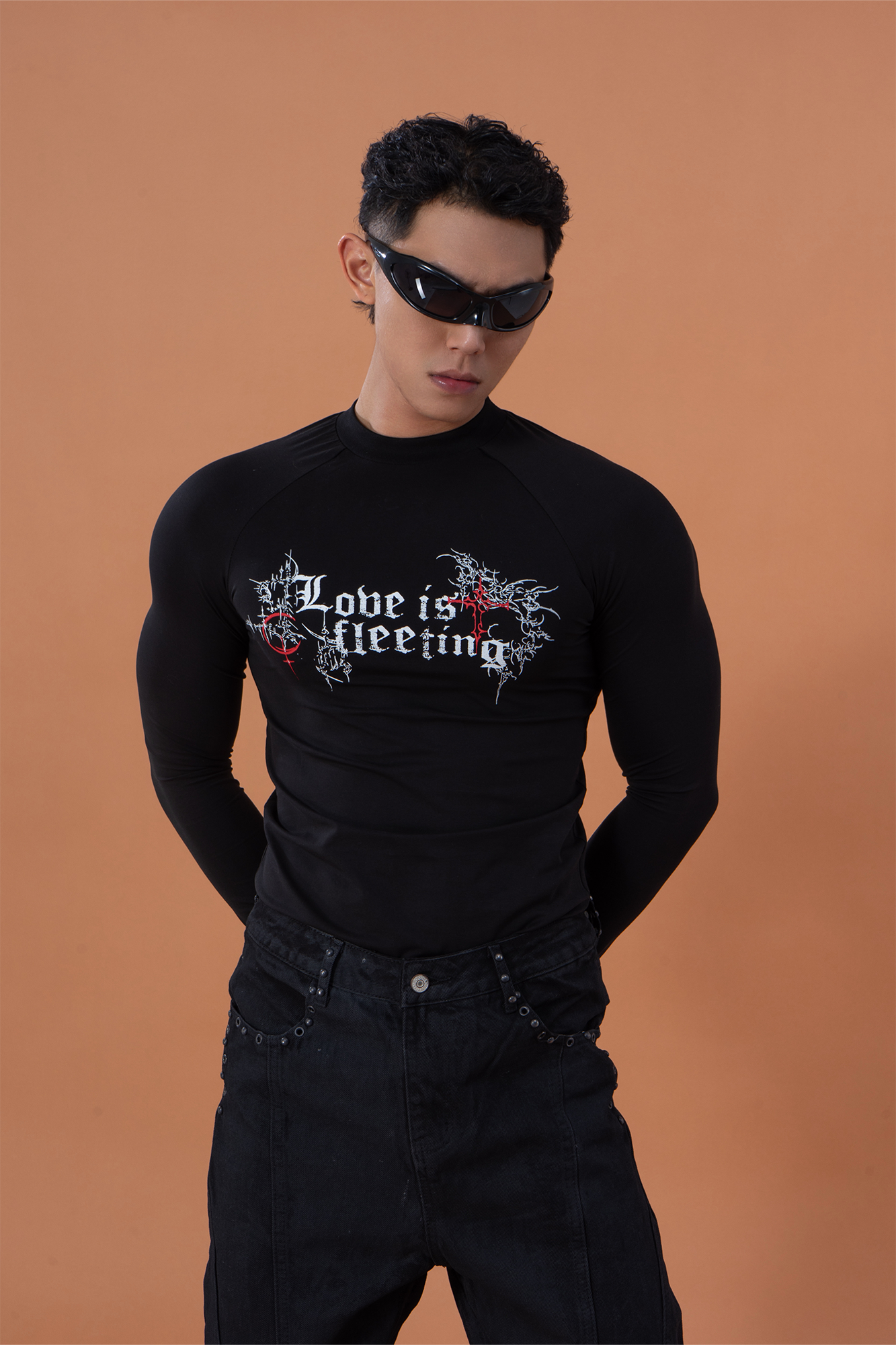 CLP Gothic Graphic Fitted Long Sleeve Tee