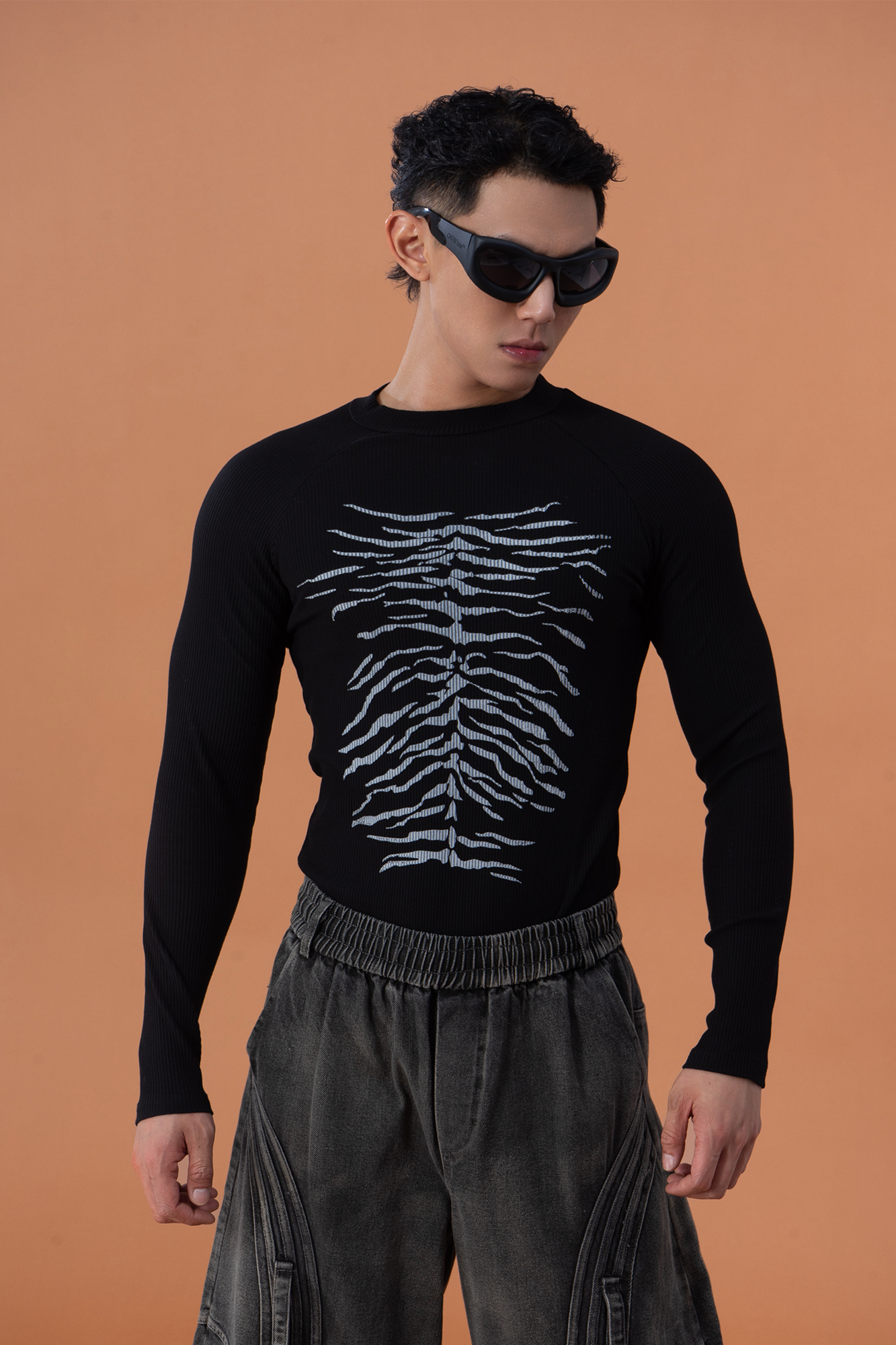 CLP Ribcage Graphic Fitted Long Sleeve Tee